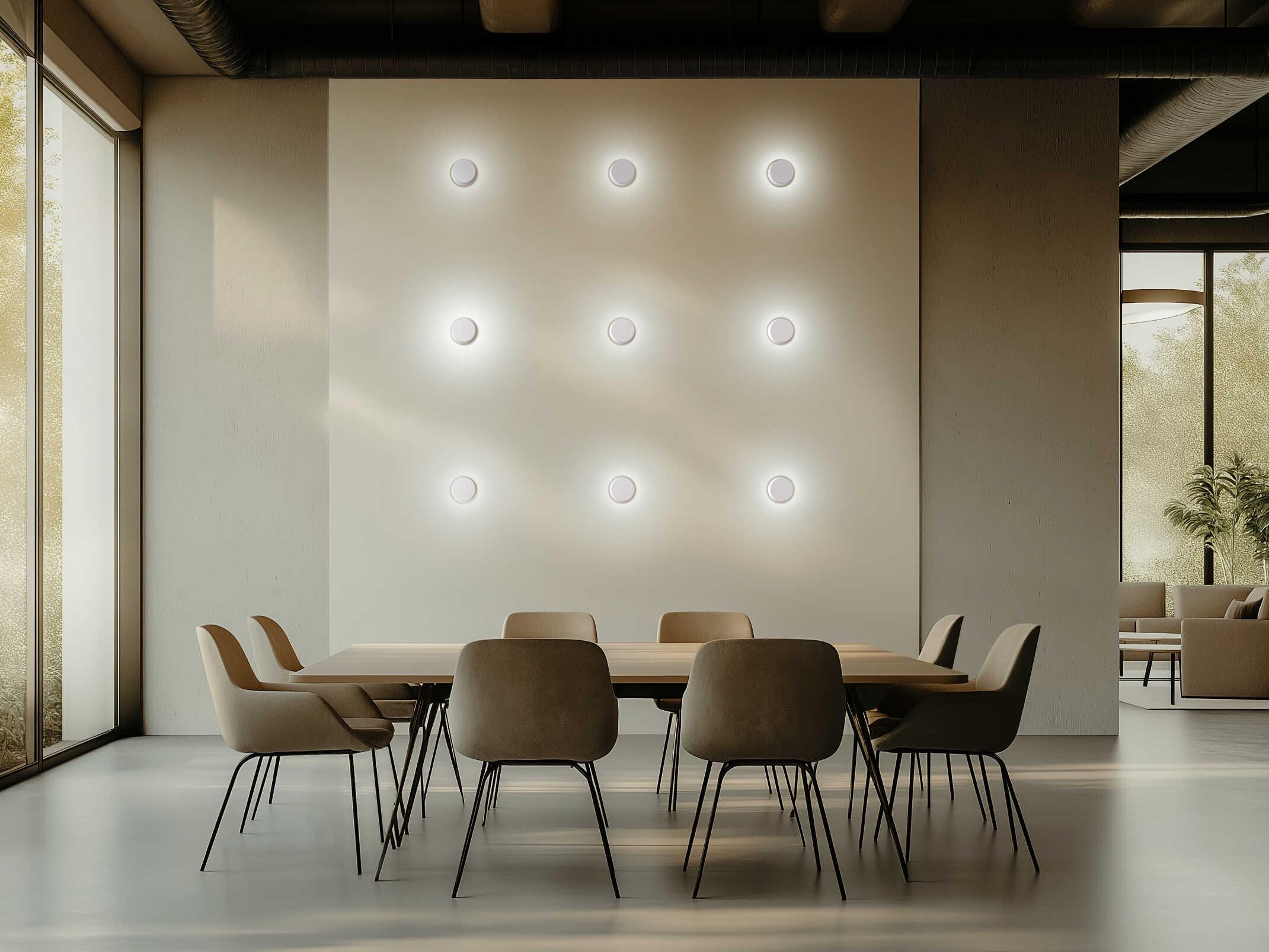 Pablo Totem Puck 1-Light White Wall Sconce