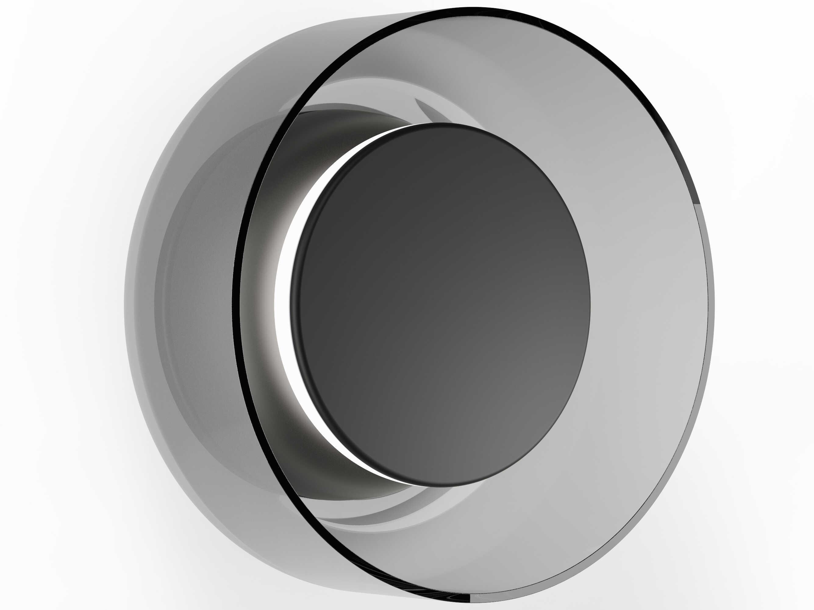 Pablo Totem 1-Light Black Smoke Wall Sconce