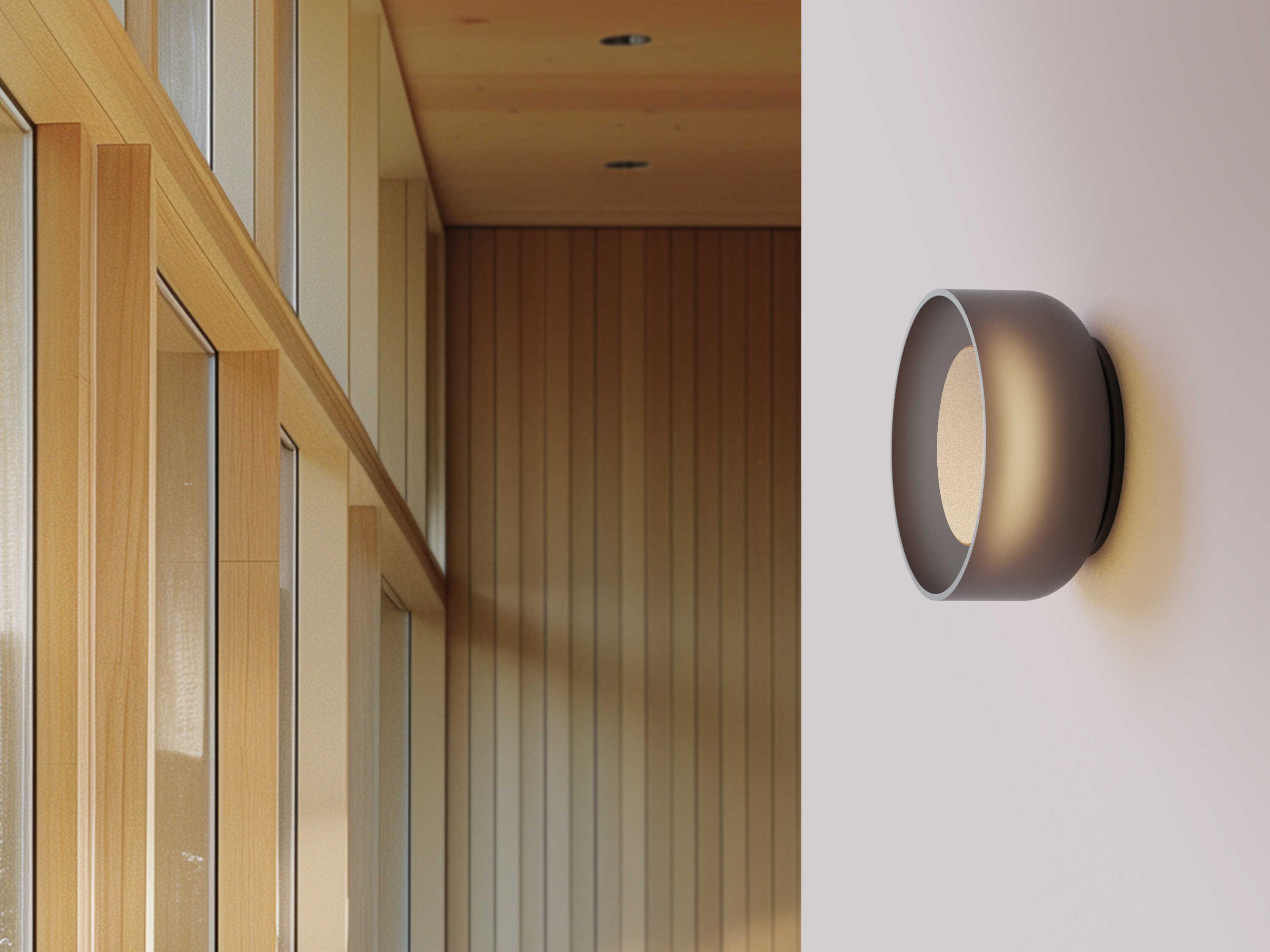 Pablo Totem 1-Light Black Brass Amber Wall Sconce