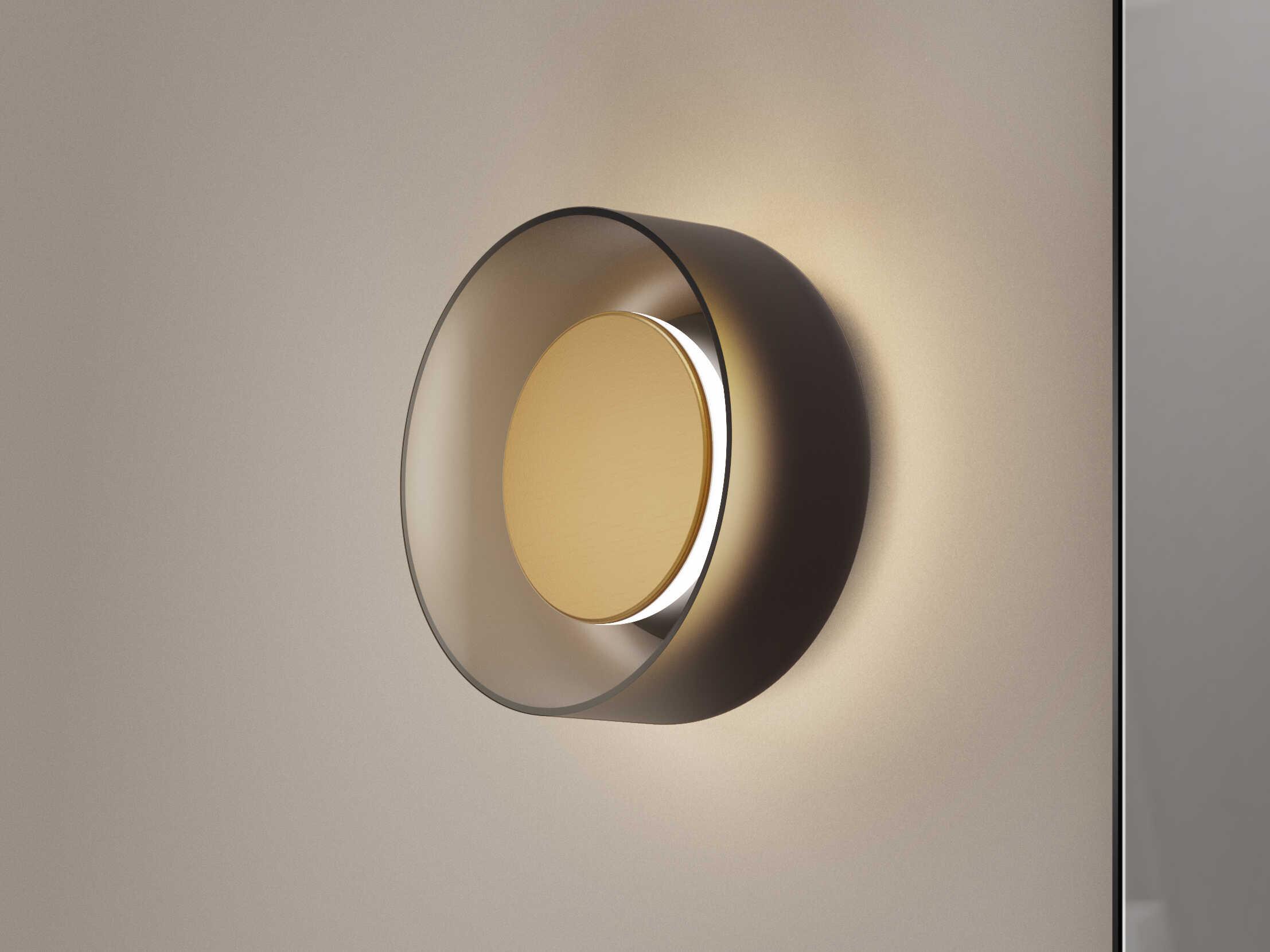Pablo Totem 1-Light Black Brass Amber Wall Sconce