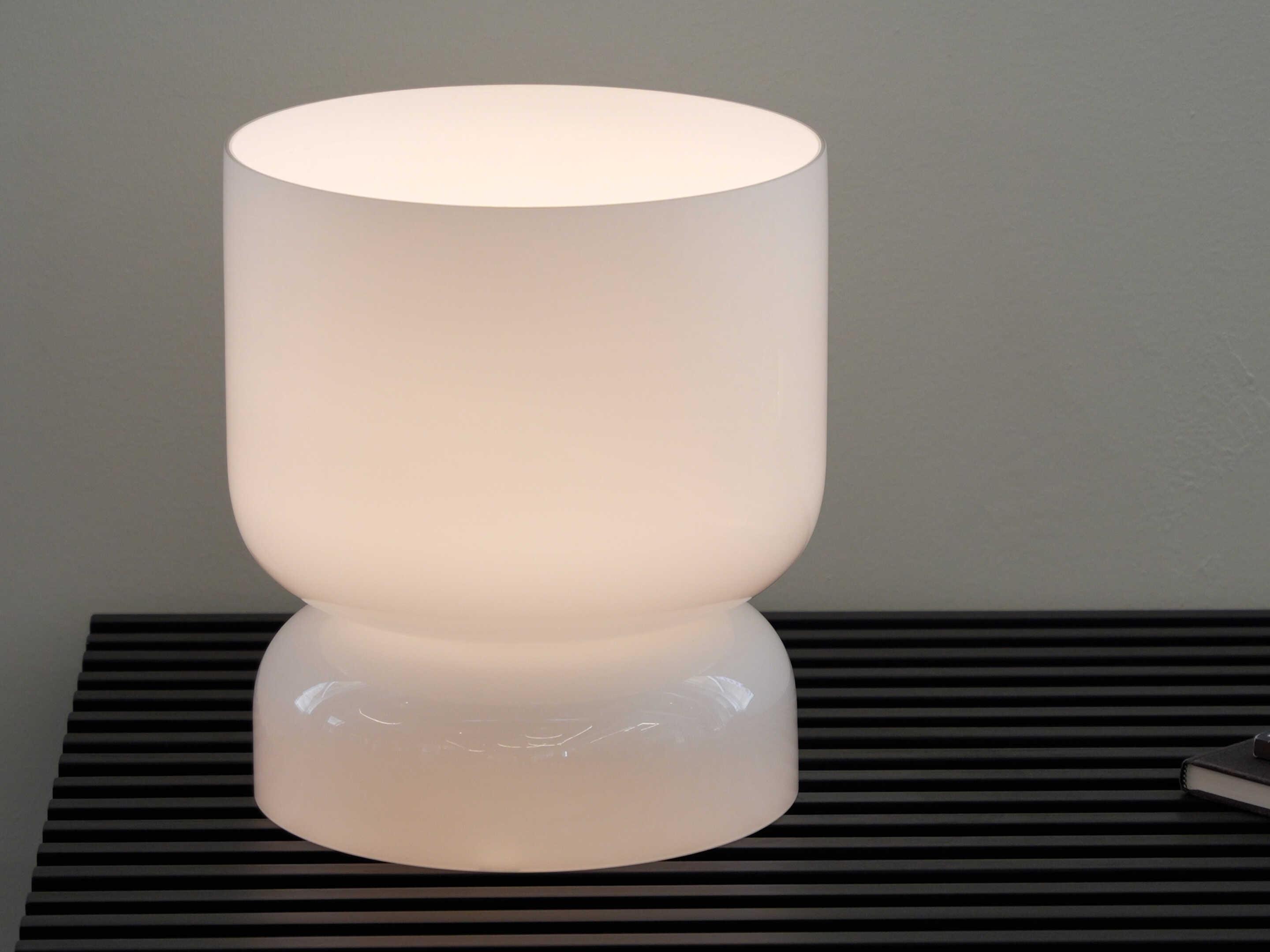 Pablo Totem Opal White Table Lamp