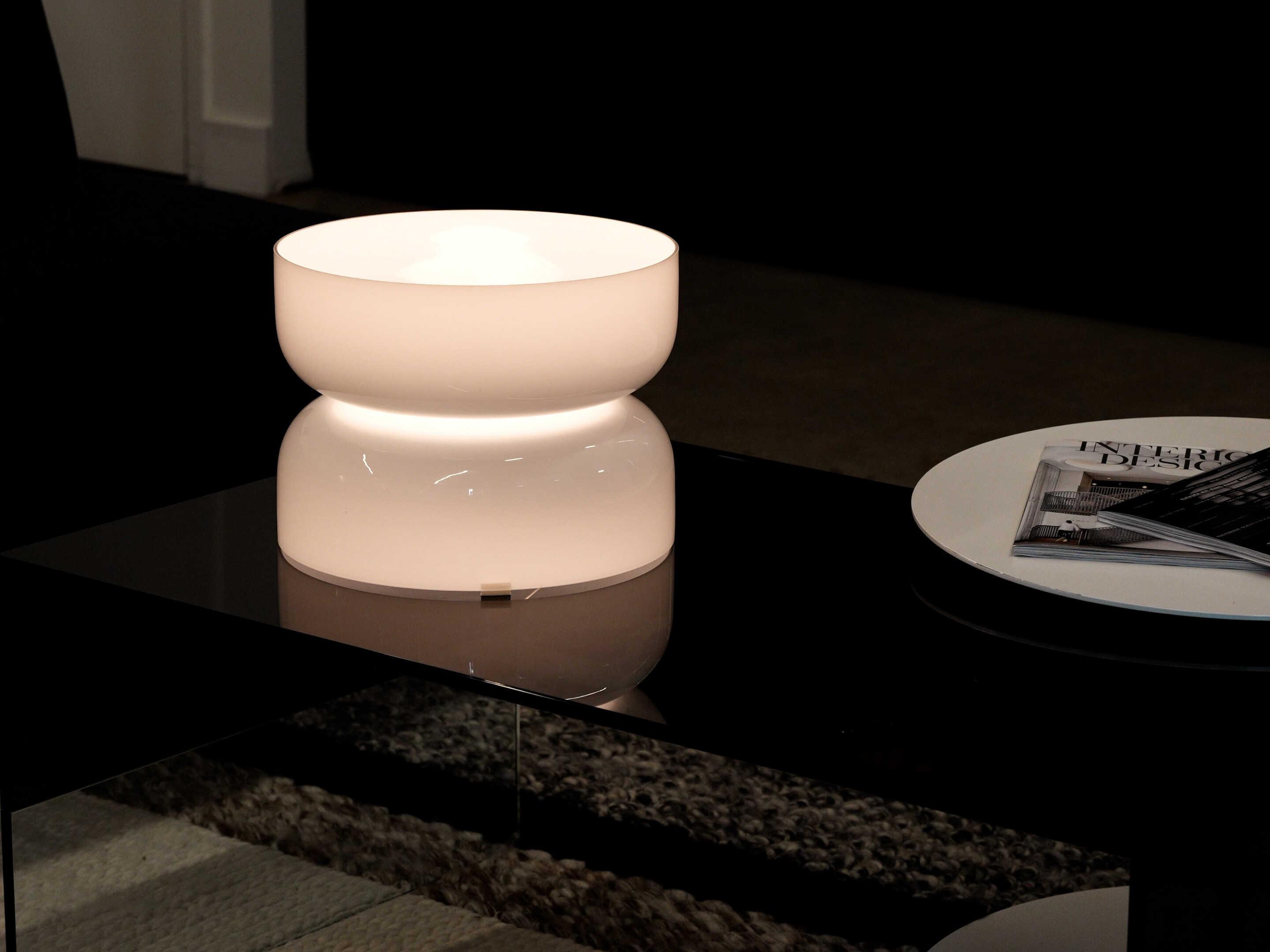 Pablo Totem Opal White Table Lamp