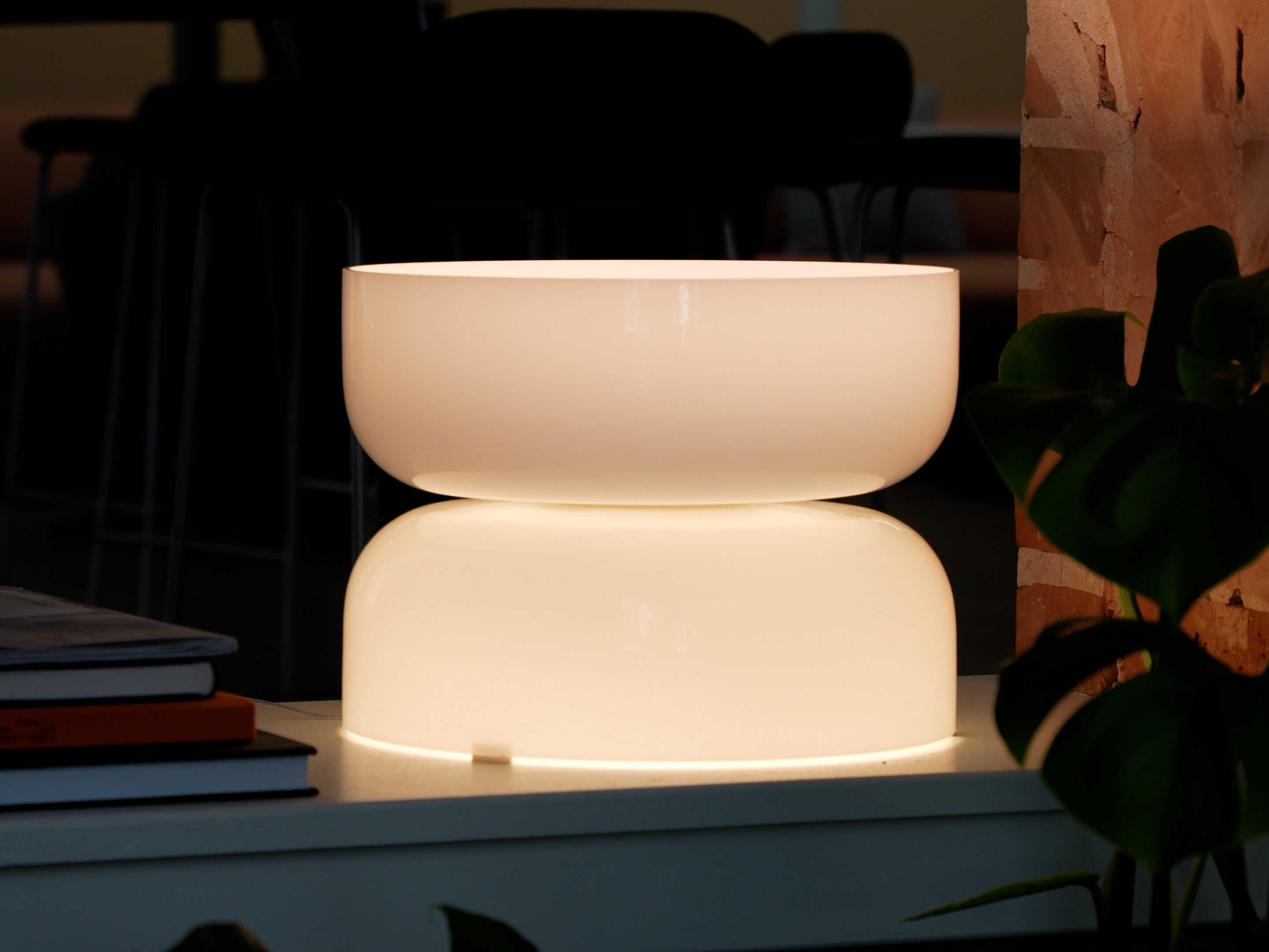 Pablo Totem Opal White Table Lamp