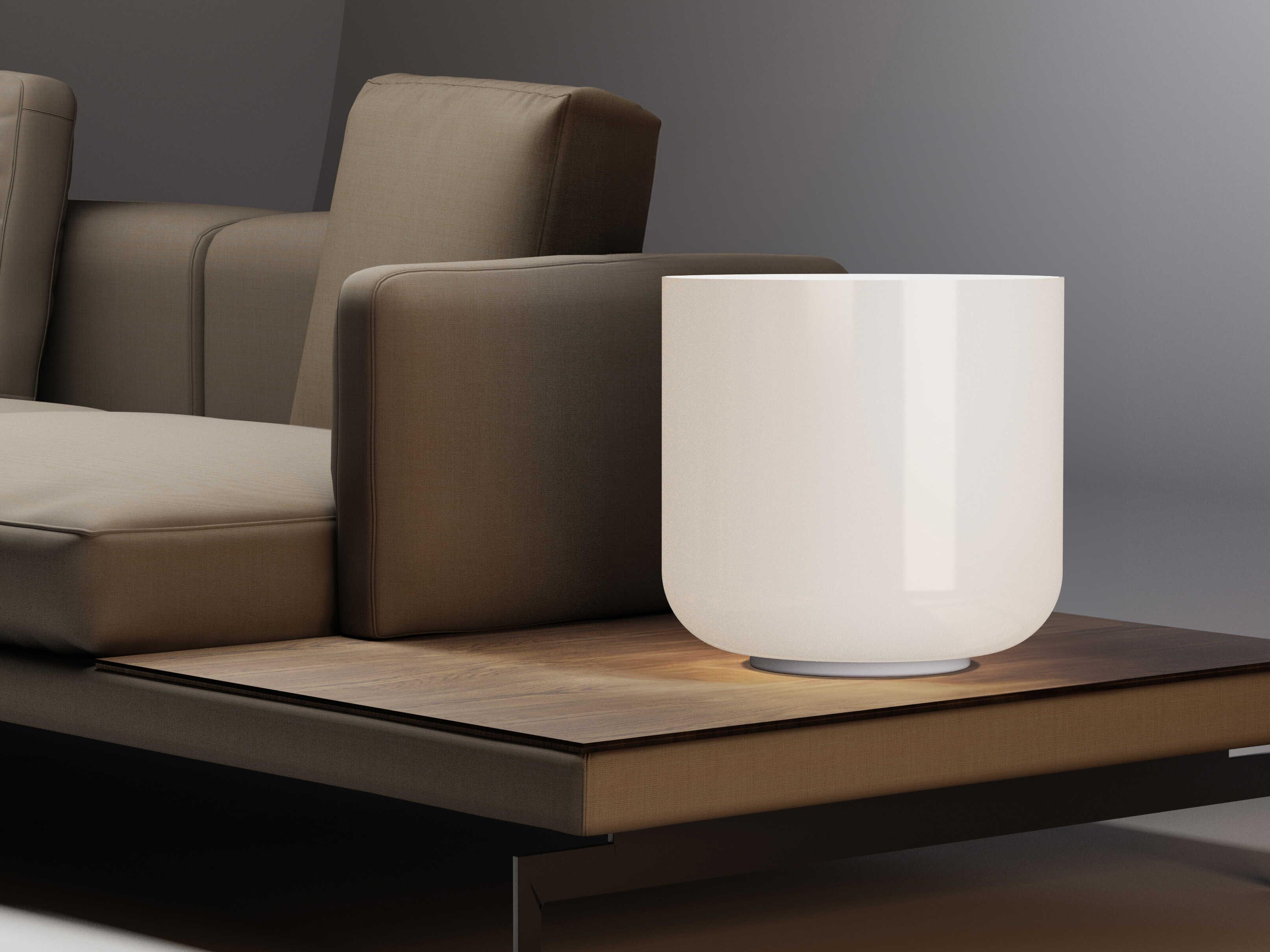 Pablo Totem Opal White Table Lamp