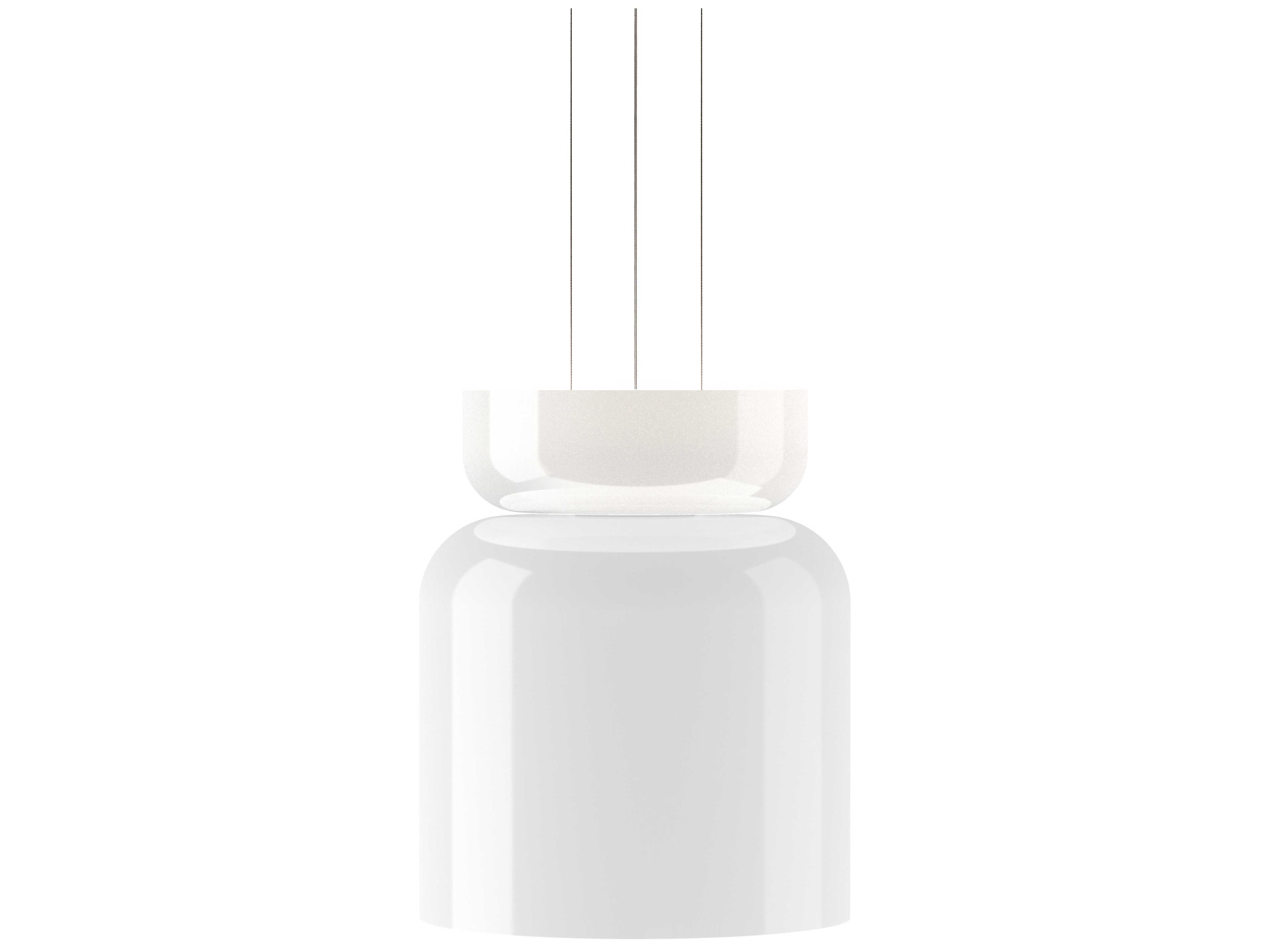 Pablo Totem Up and Down 2-Light Opal White Geometric Pendant