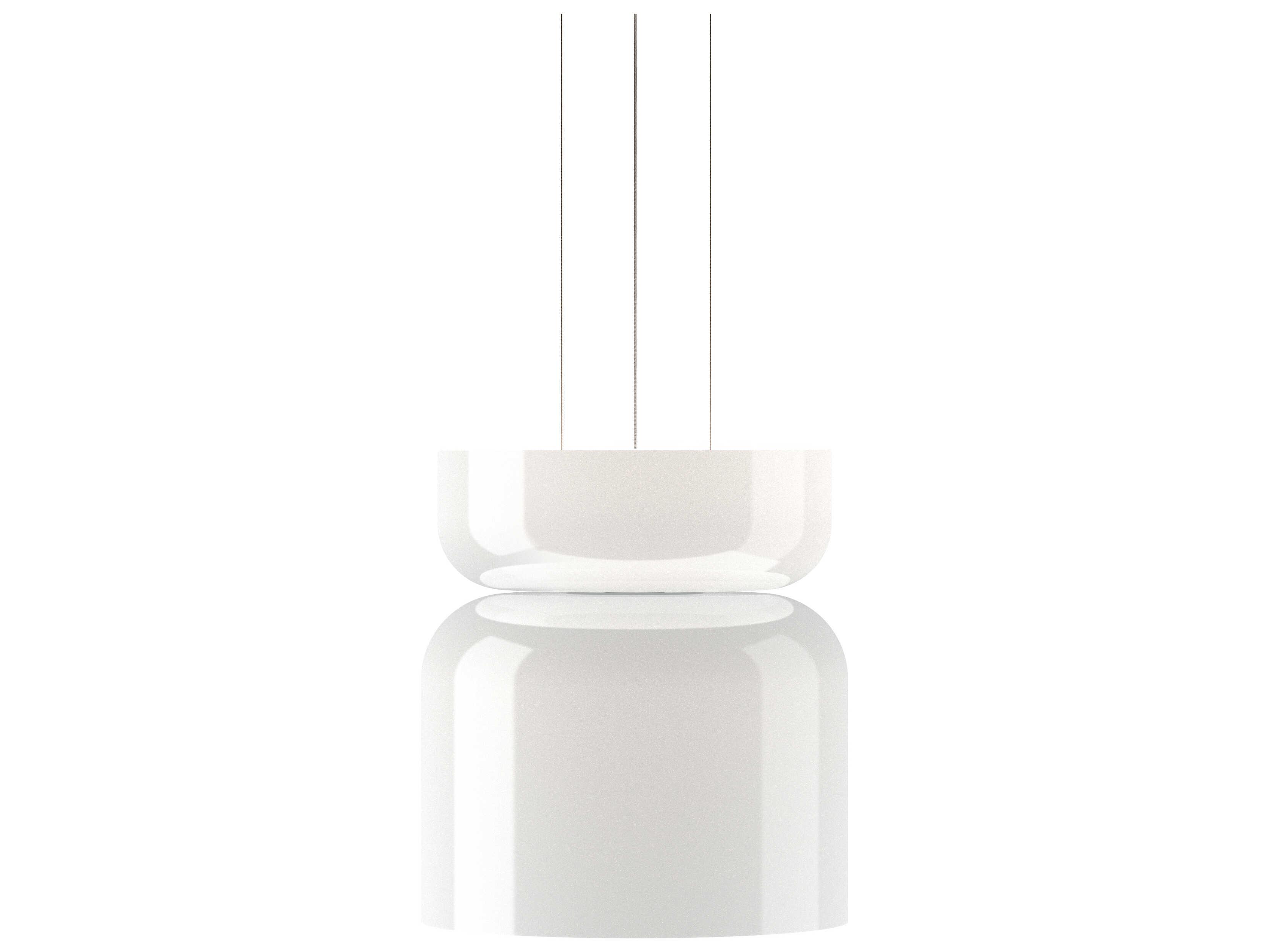 Pablo Totem Up and Down 2-Light Opal White Geometric Pendant