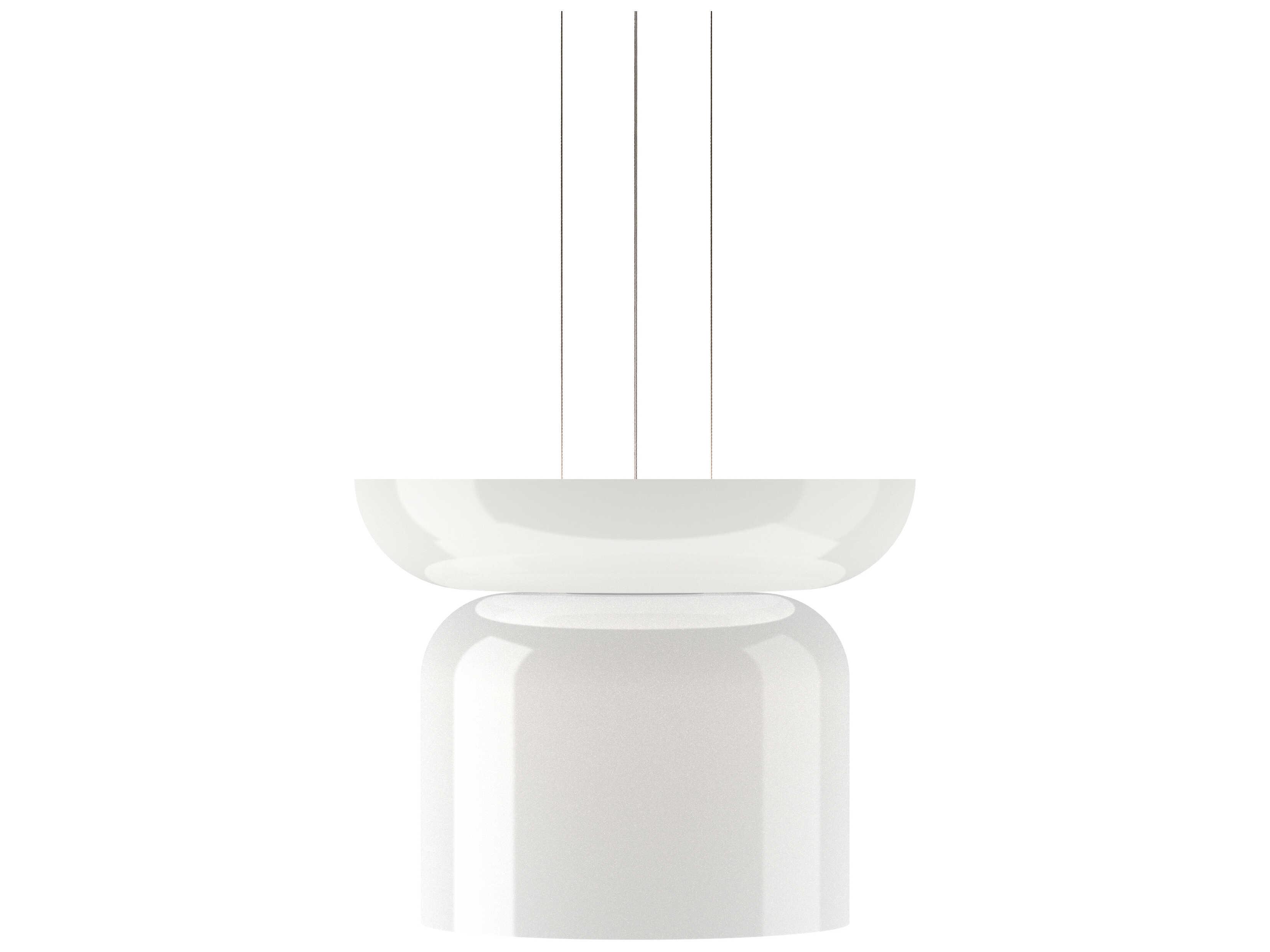Pablo Totem Up and Down 2-Light Opal White Geometric Pendant