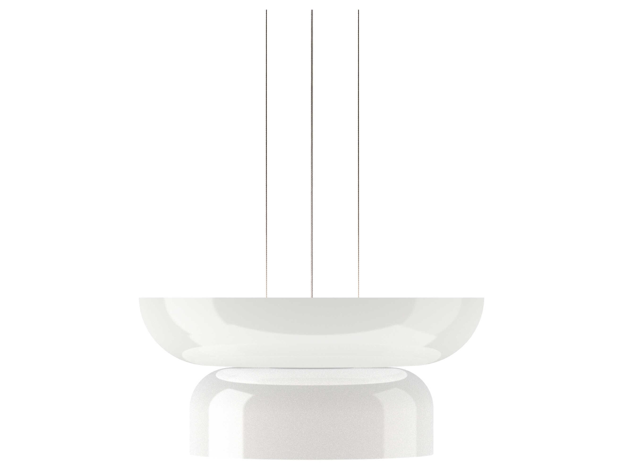 Pablo Totem Up and Down 2-Light Opal White Geometric Pendant