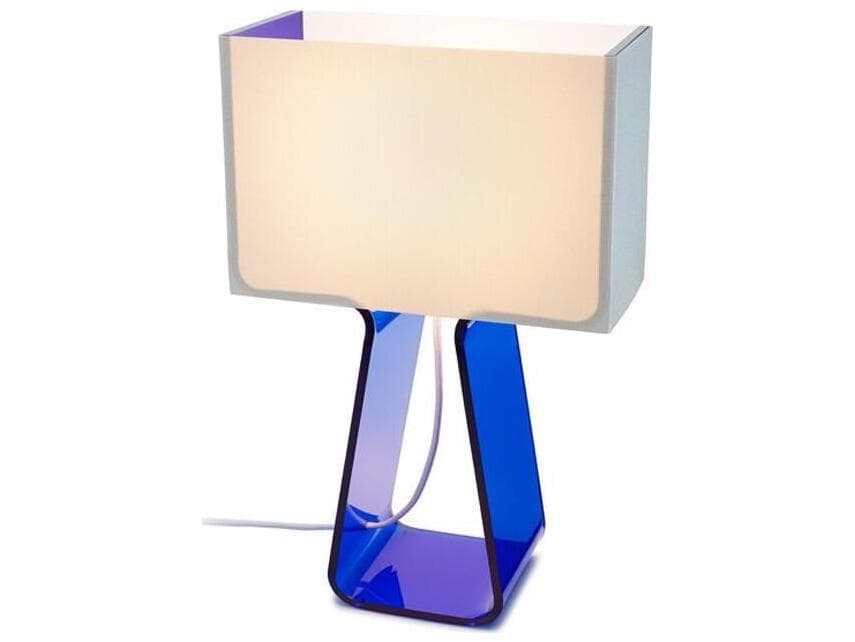 Pablo Tube Top Cobalt Blue Acrylic Table Lamp