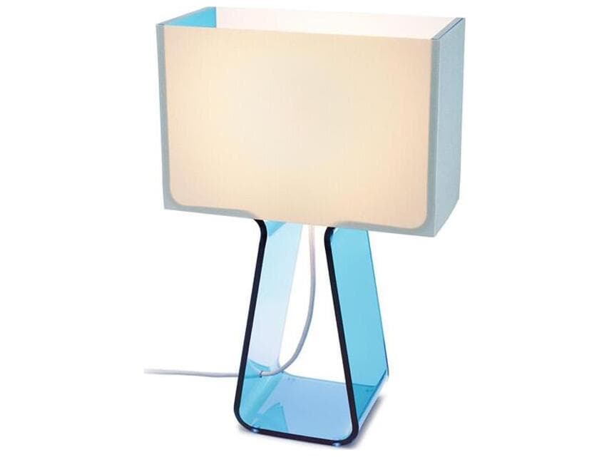 Pablo Tube Top Sky Blue Acrylic Table Lamp