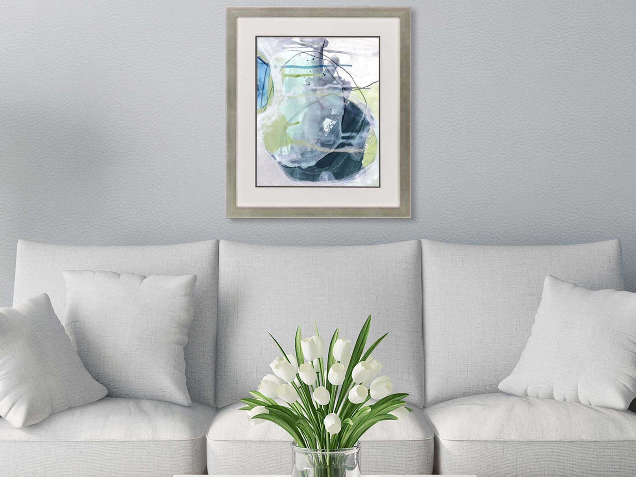 Paragon Abstract Turquoise Sea Stone-I Wall Decor