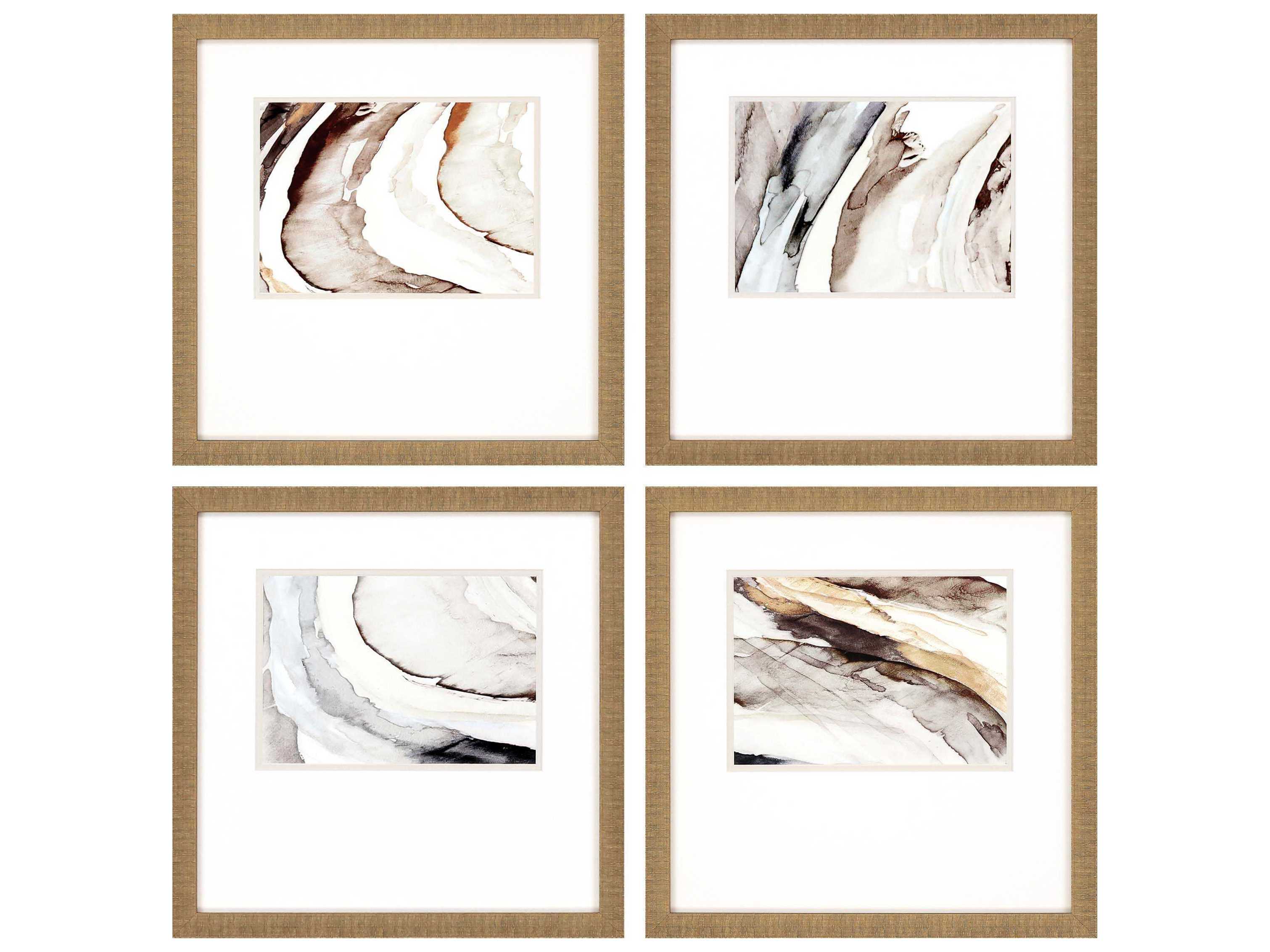 Paragon Abstract Neutral Gulf Wall Art Set of 4