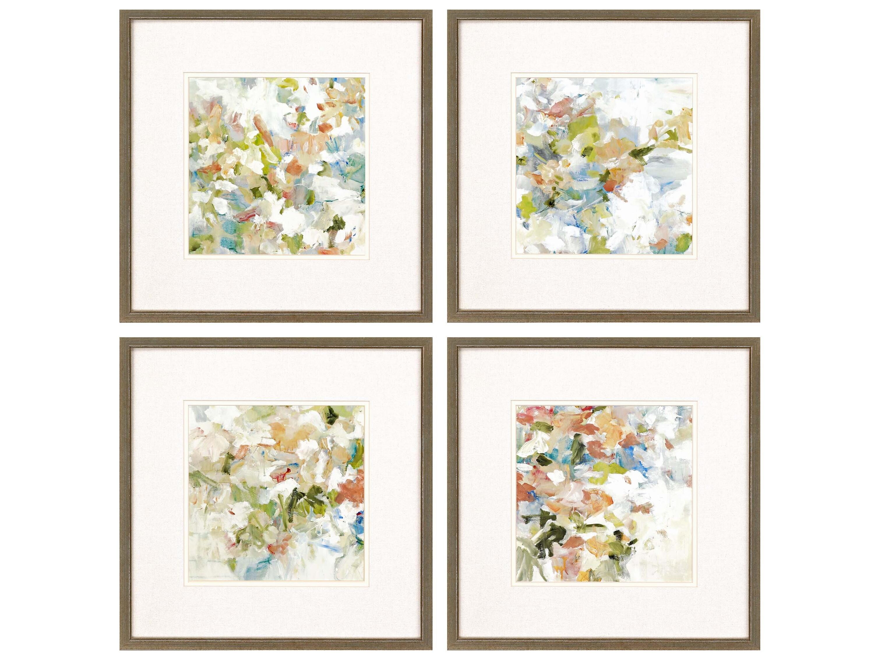 Paragon Abstract Floral Blush Wall Art Set of 4