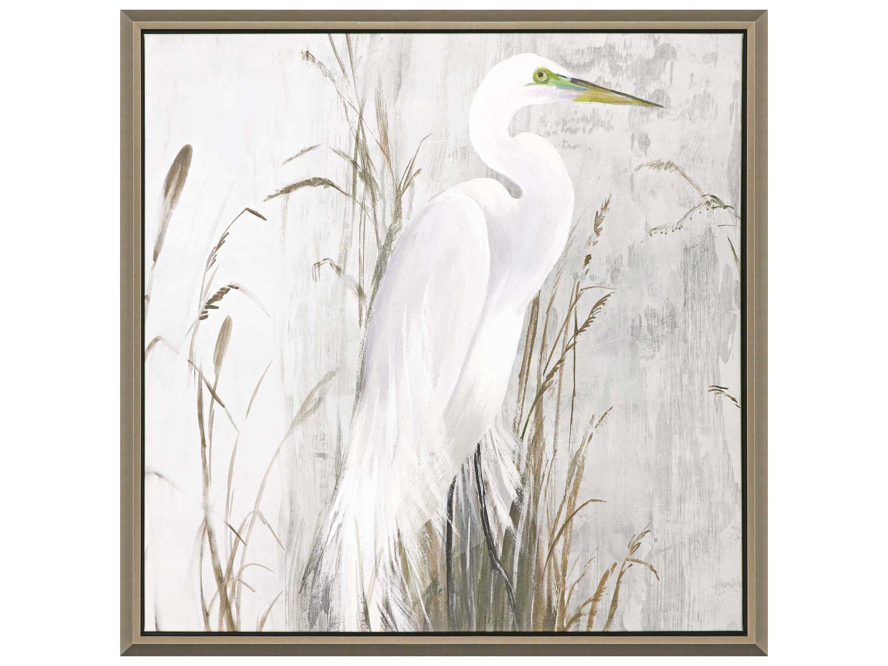 Paragon Heron in the Reeds Canvas Wall Art