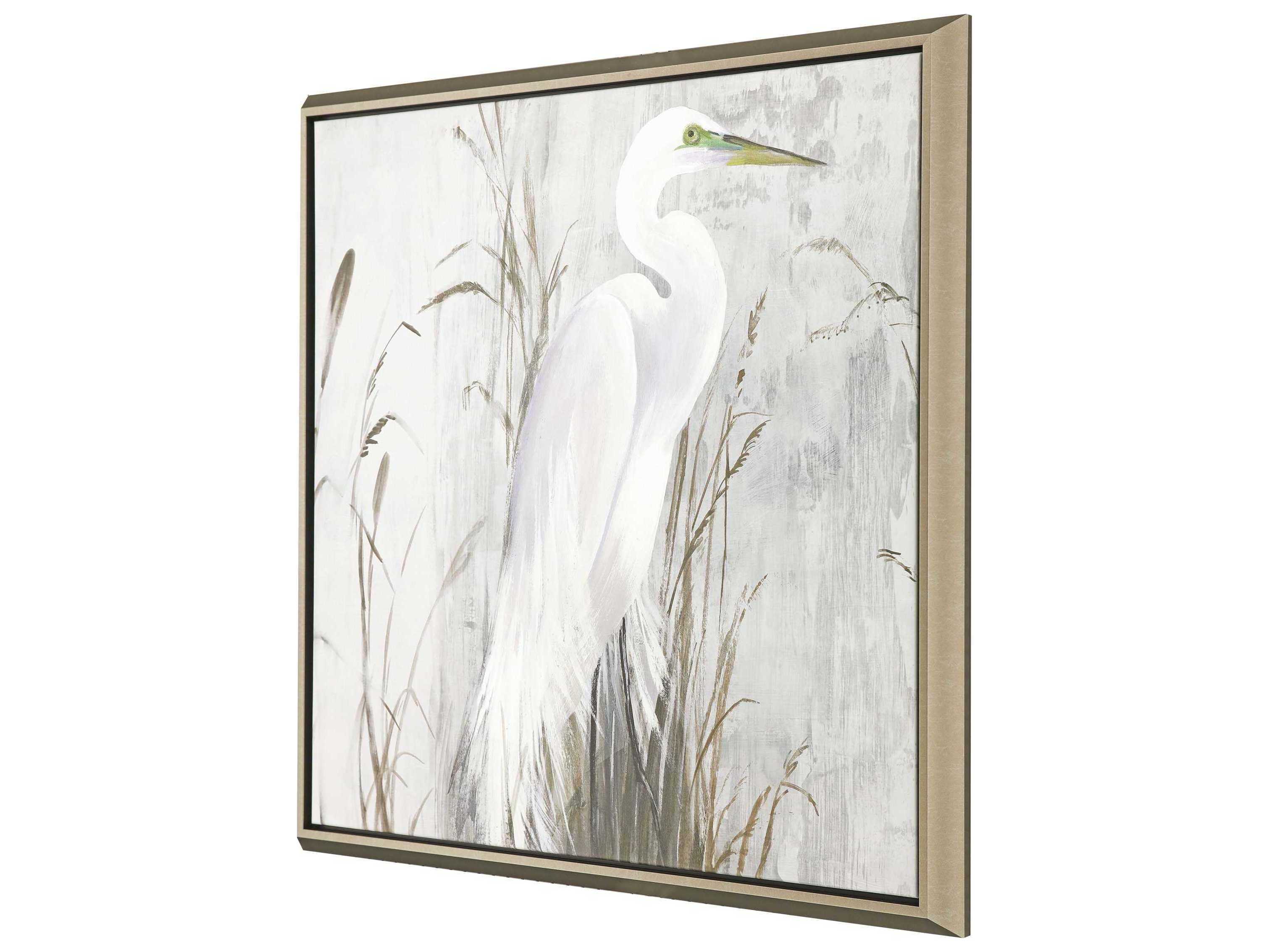 Paragon Heron in the Reeds Canvas Wall Art