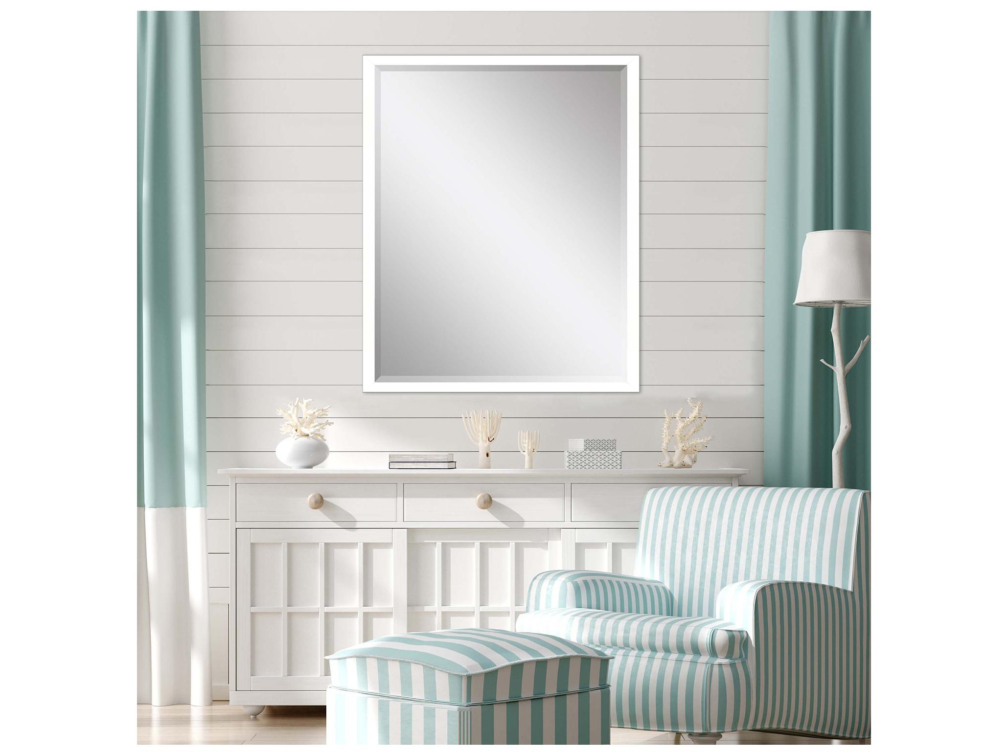 Paragon 867 Mirror Group White Silvered Wall Rectangular Mirror