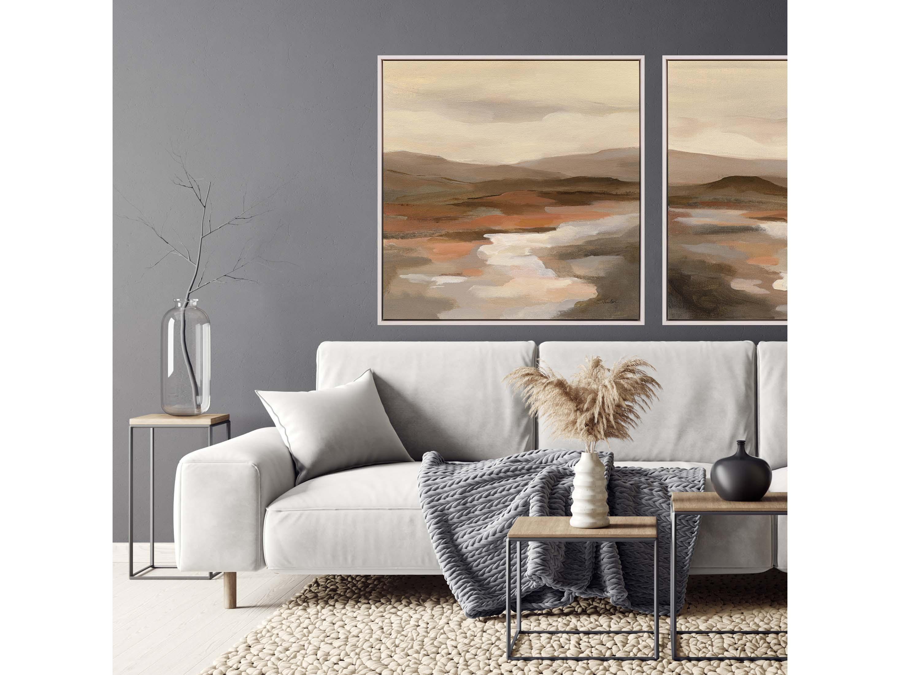 Paragon Waterside Cinnamon Riverbank-I Canvas Wall Art