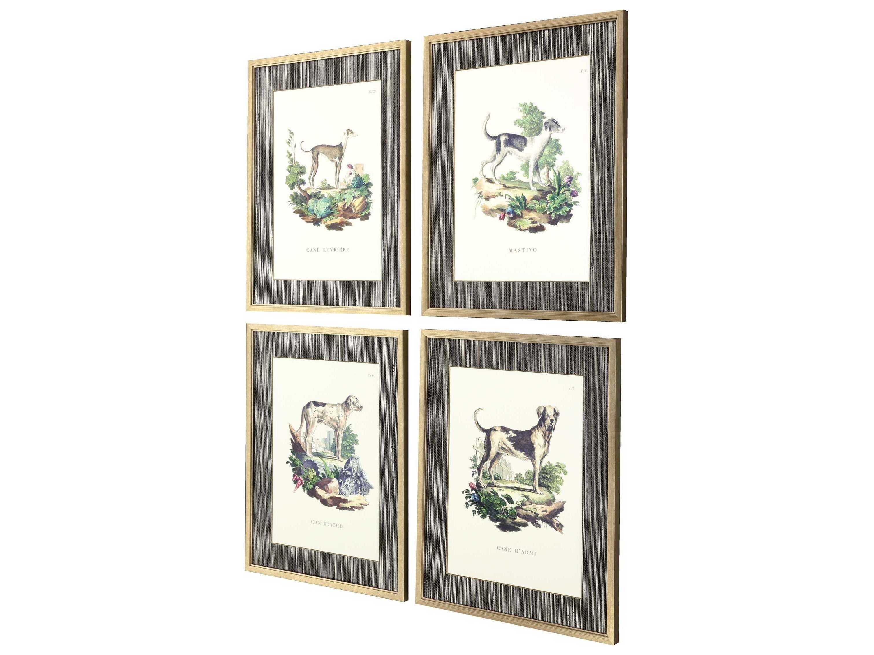 Paragon Animals French Dogs Wall Art Set of 4