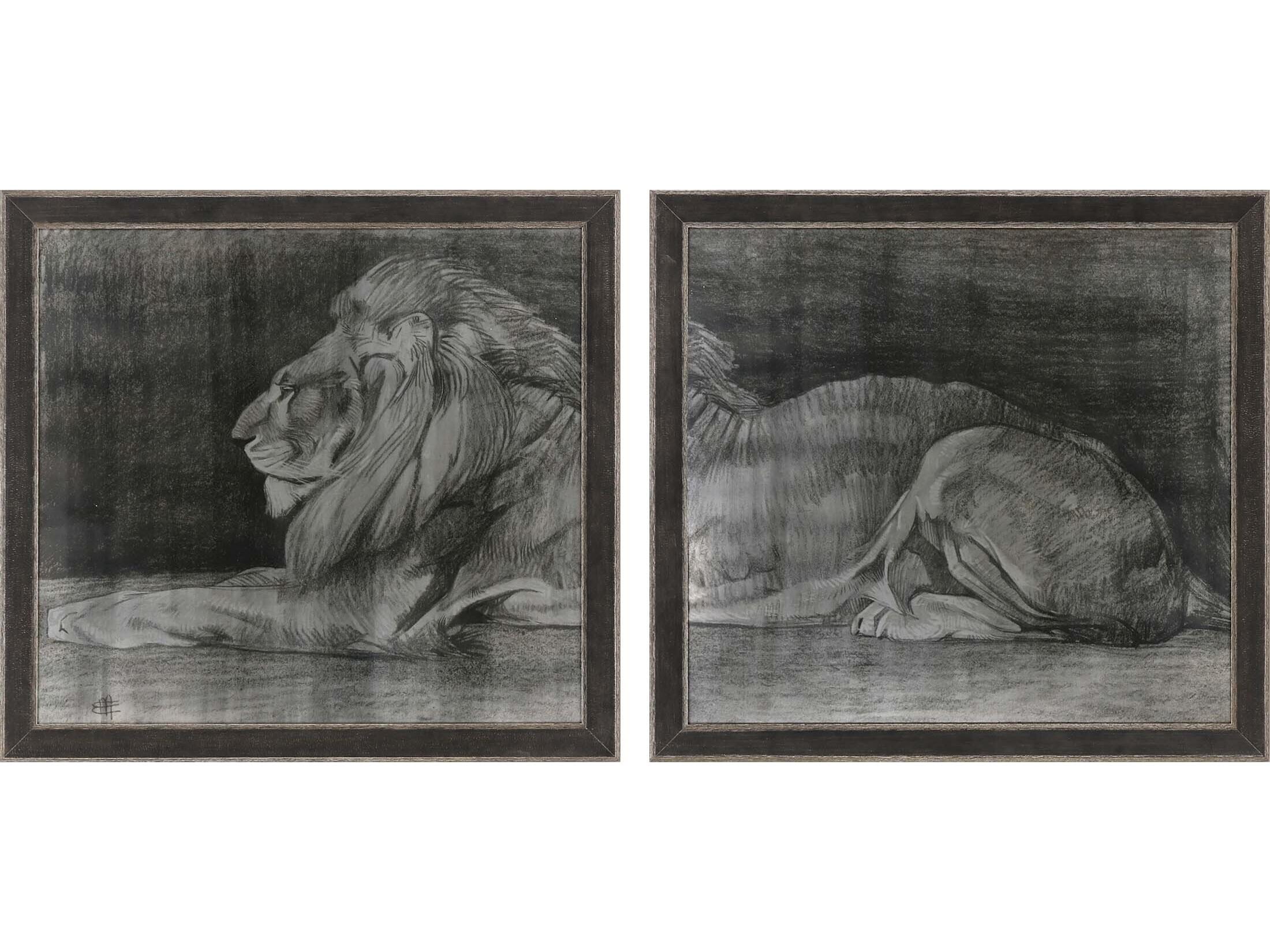 Paragon Animals Lion Wall Art Set of 2