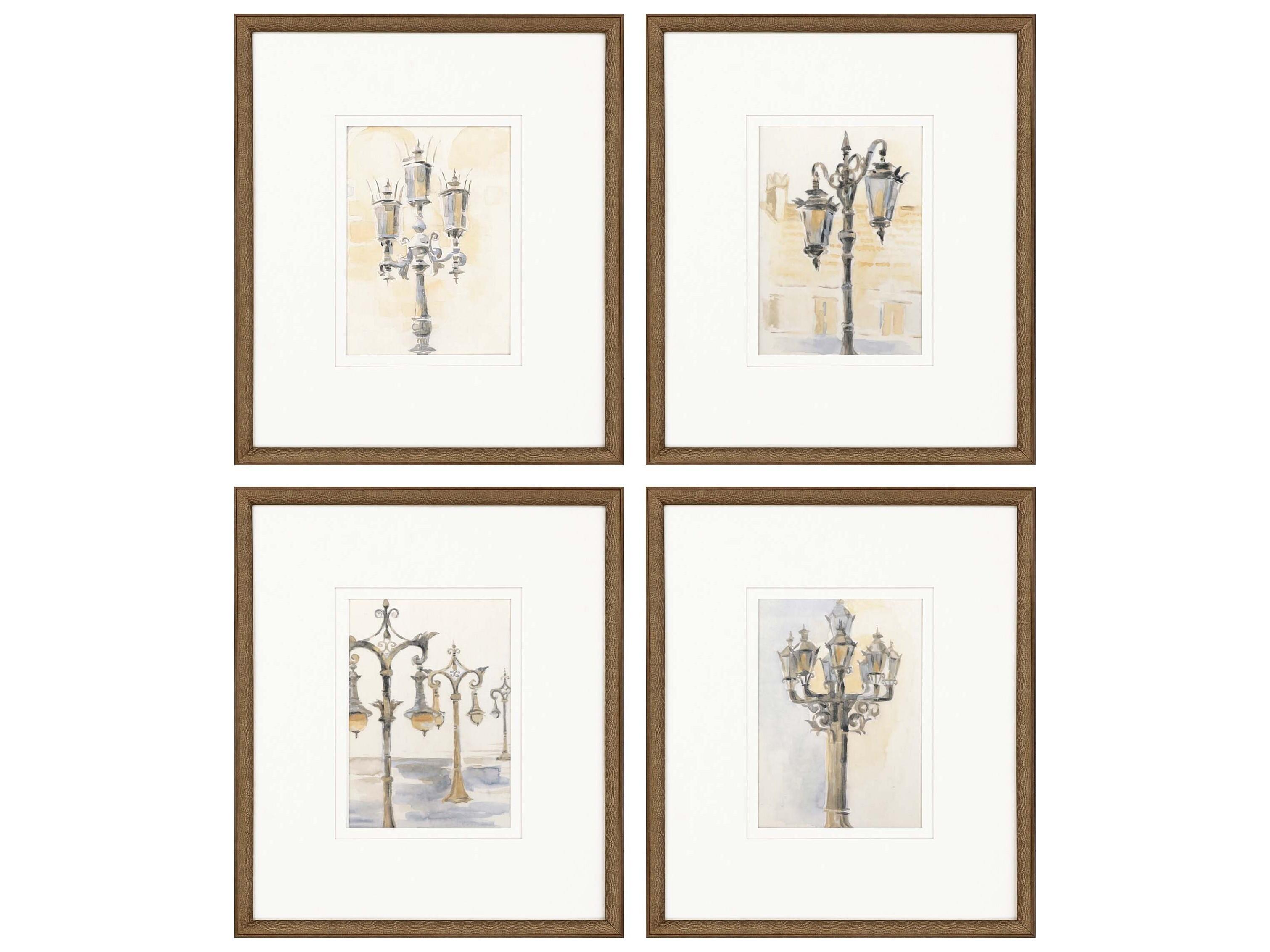 Paragon Architectural Light Posts Wall Art Set of 4