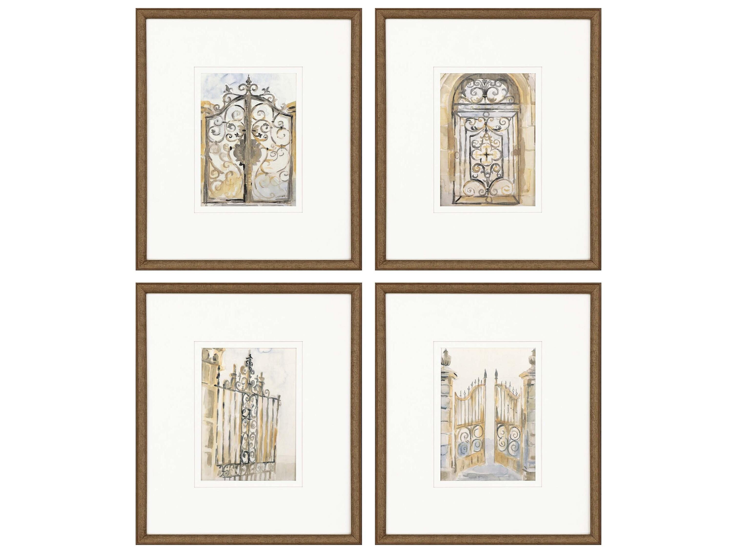 Paragon Architectural Gates Wall Art Set of 4