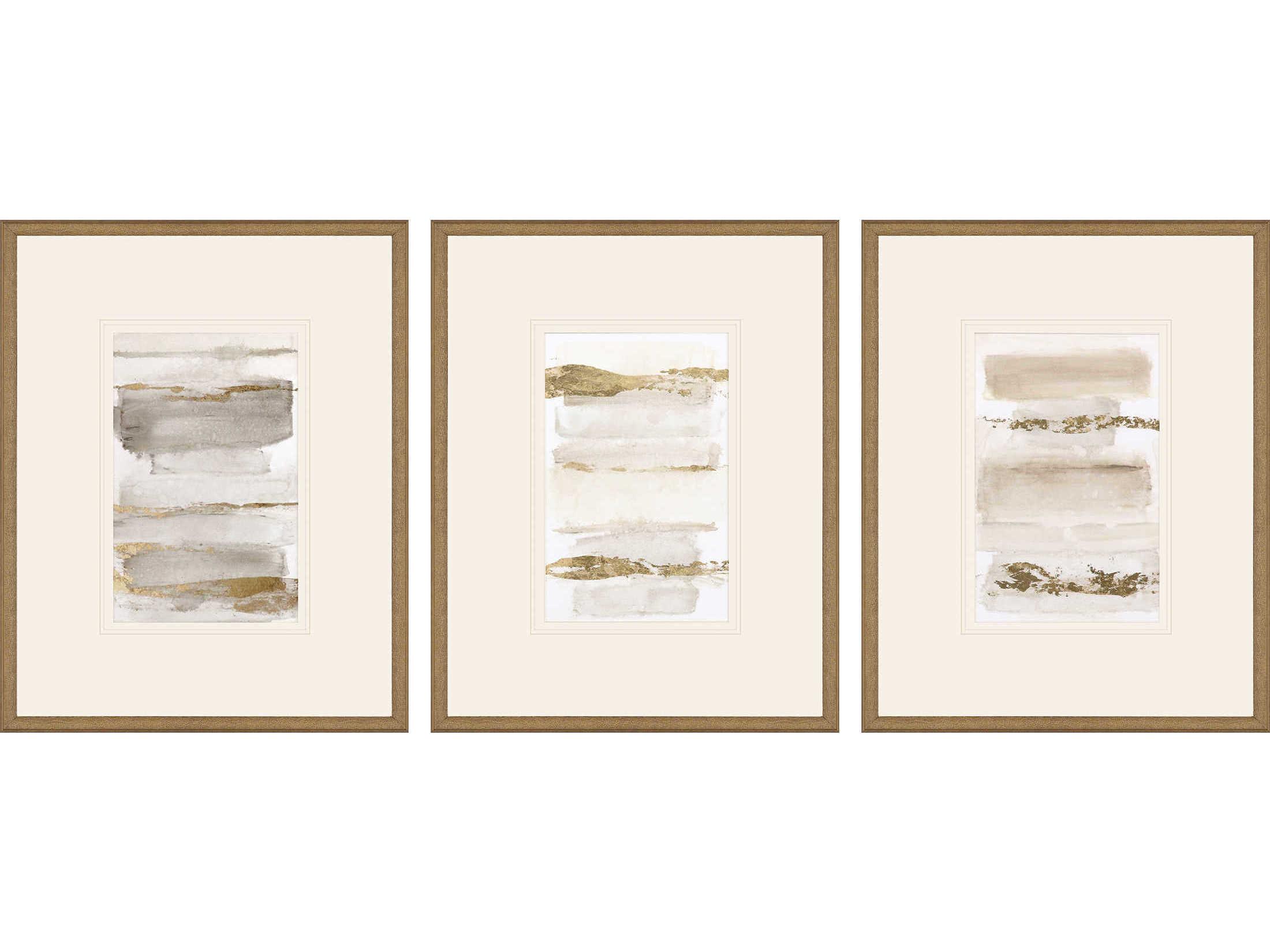 Paragon Abstract Metallic La Torre-I Wall Art Set of 3