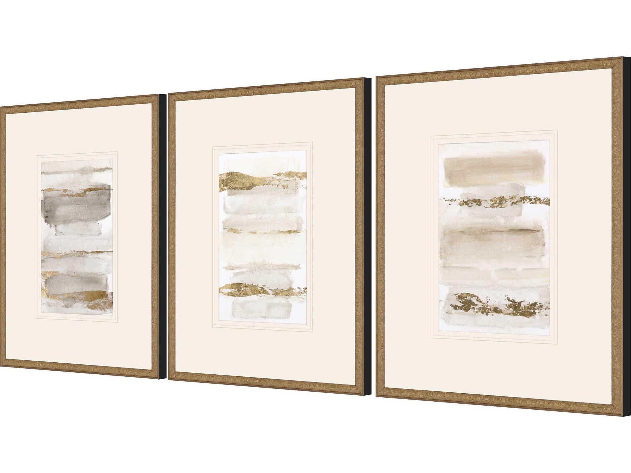 Paragon Abstract Metallic La Torre-I Wall Art Set of 3