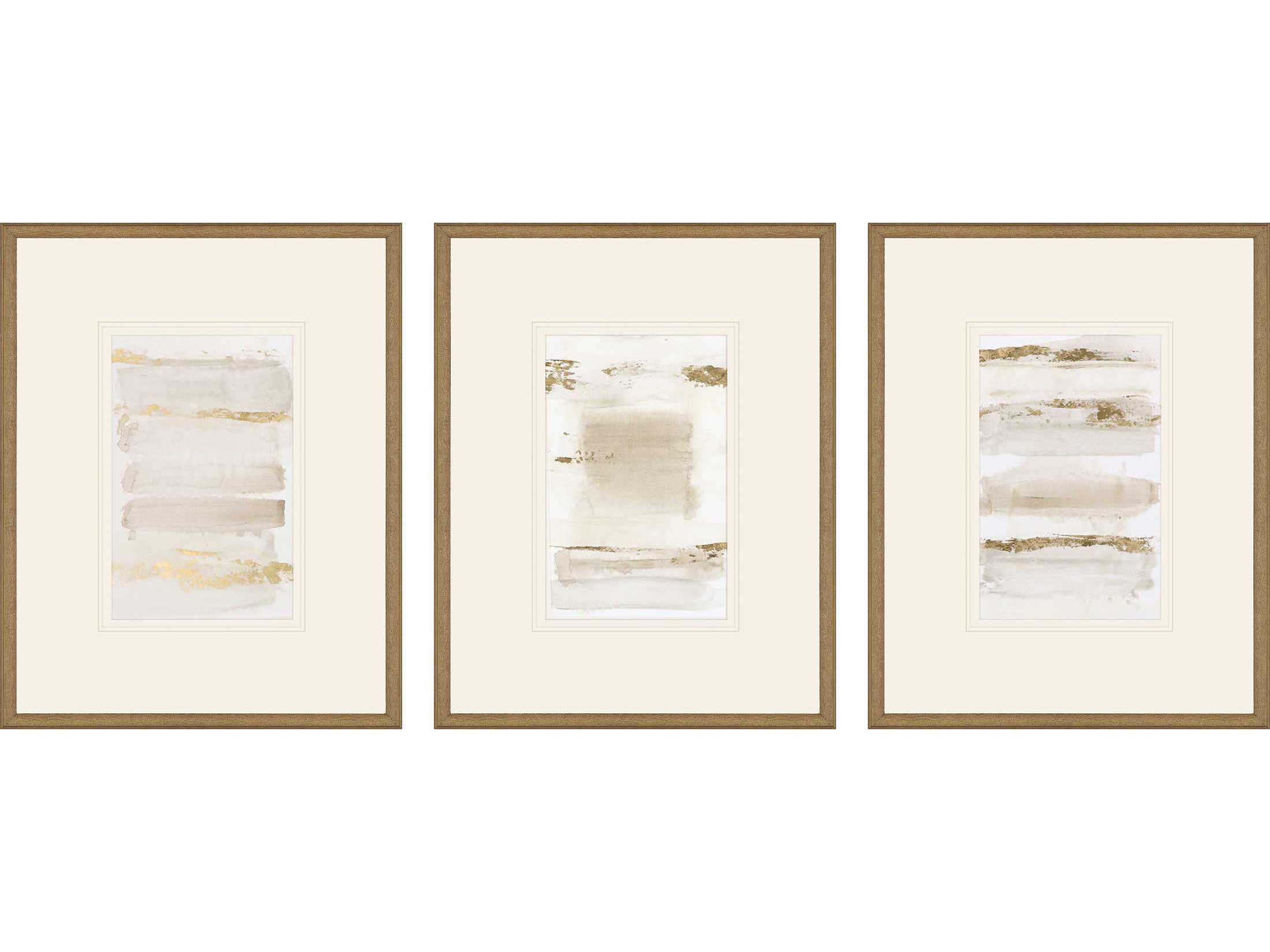 Paragon Abstract Metallic La Torre-II Wall Art Set of 3