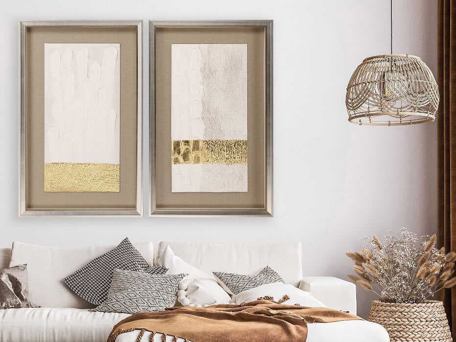 Paragon Abstract Blanco Pluma-I Wall Art Set of 2