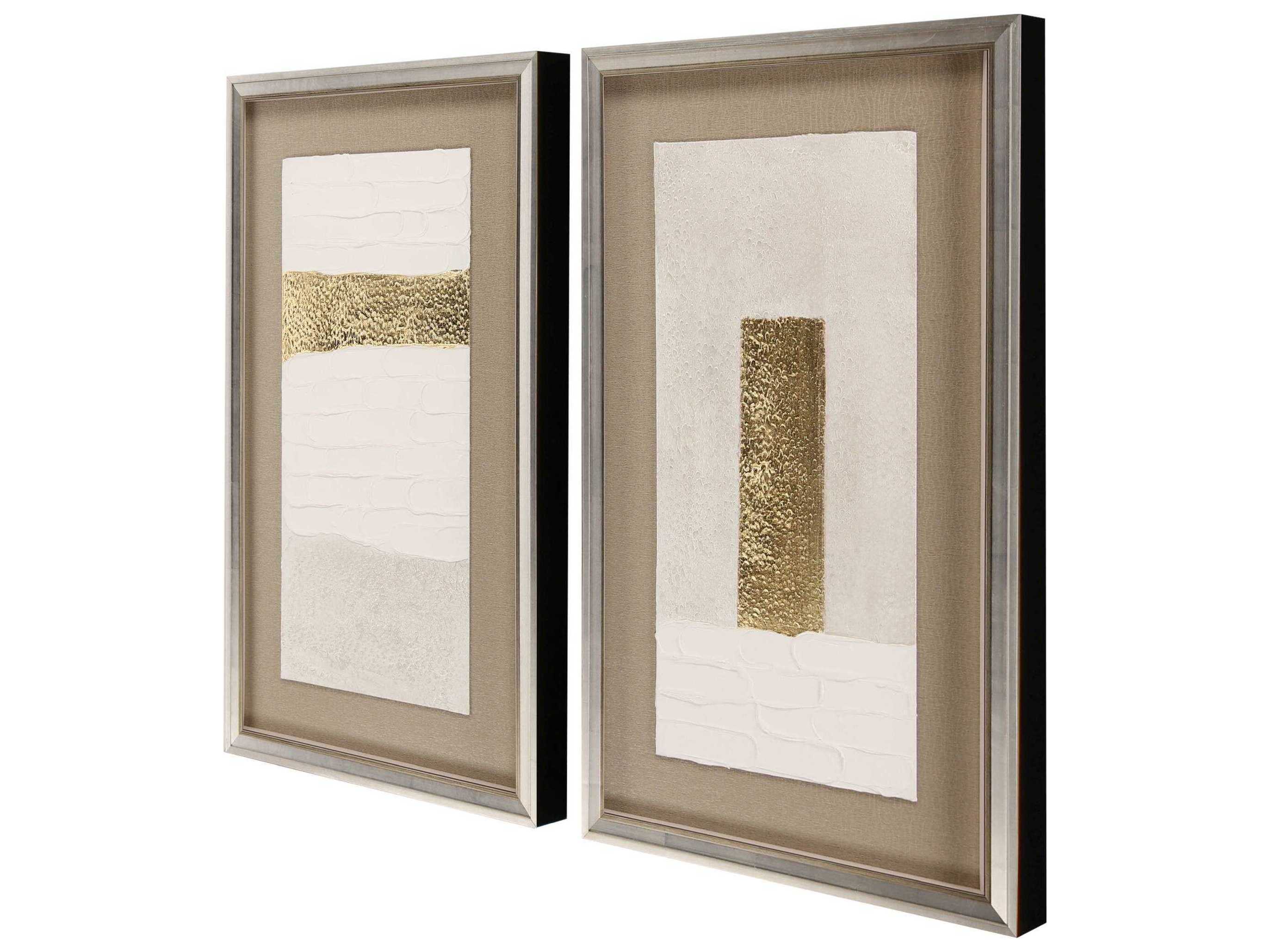 Paragon Abstract Blanco Pluma-III Wall Art Set of 2