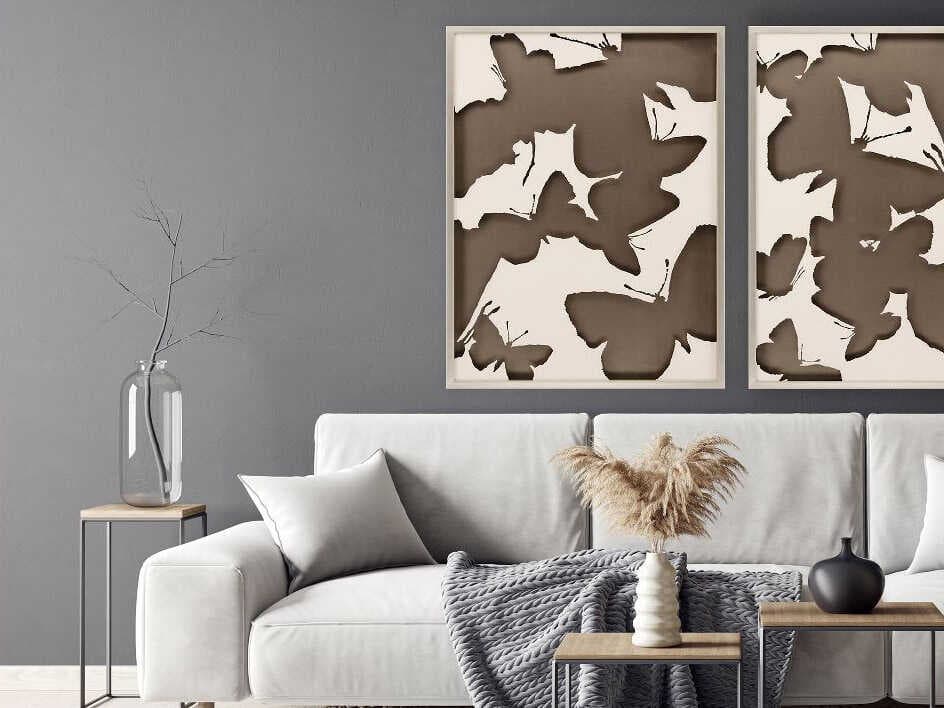 Paragon Animals Monochrome Flutter-I Shadow Box