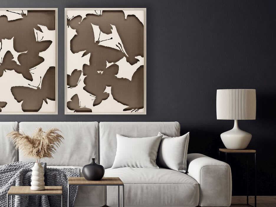 Paragon Animals Monochrome Flutter-II Shadow Box