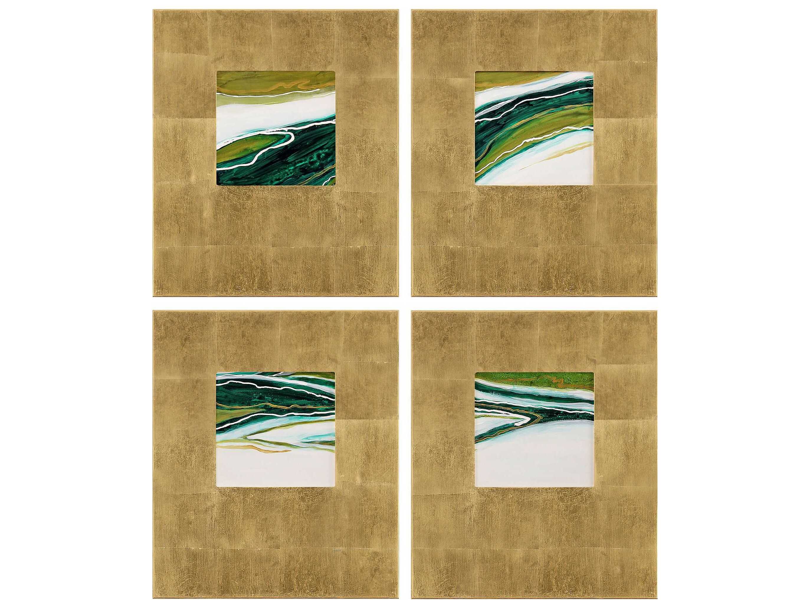 Paragon Abstract Galaxy Series-II Wood Wall Art Set of 4