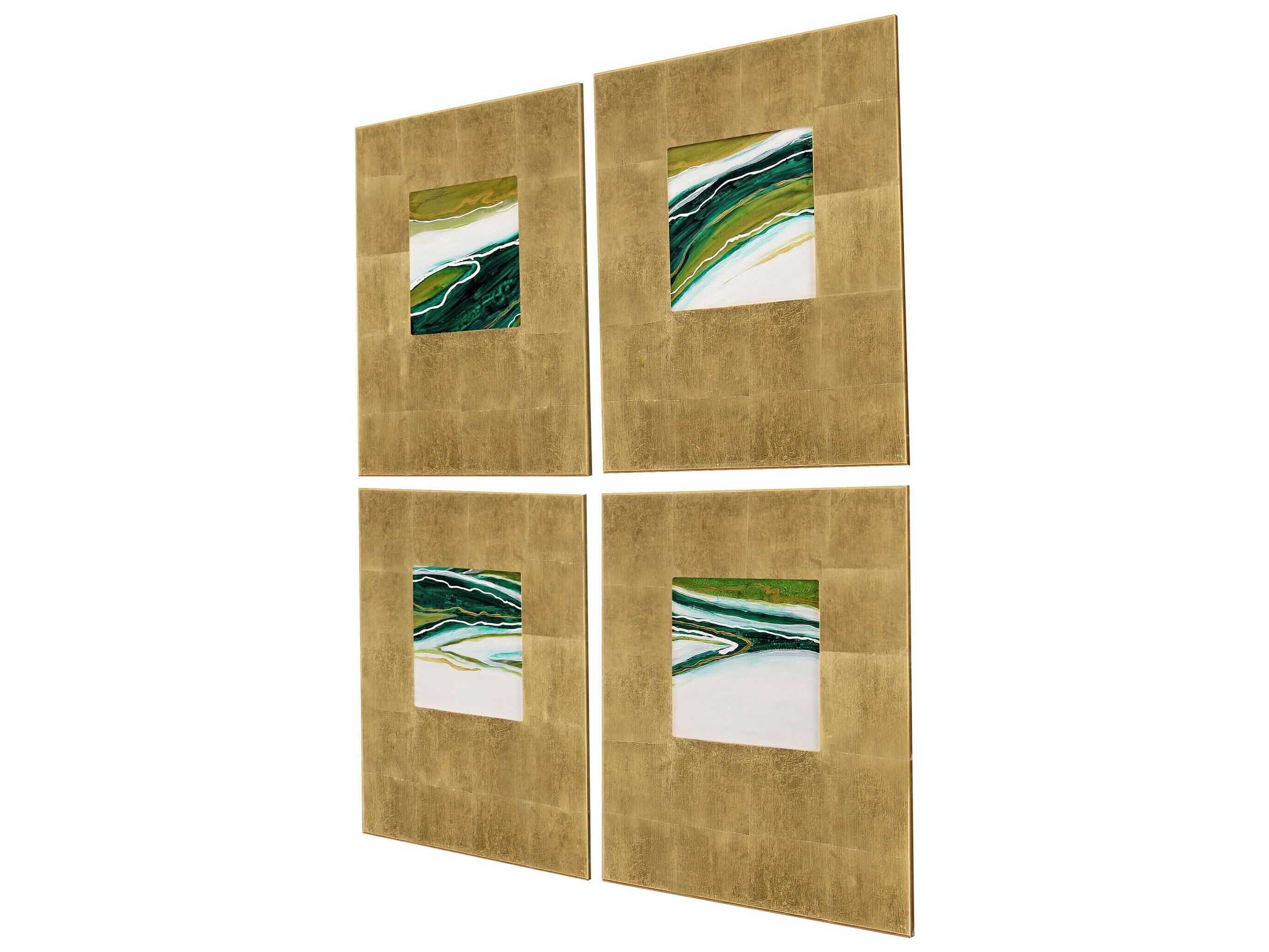 Paragon Abstract Galaxy Series-II Wood Wall Art Set of 4