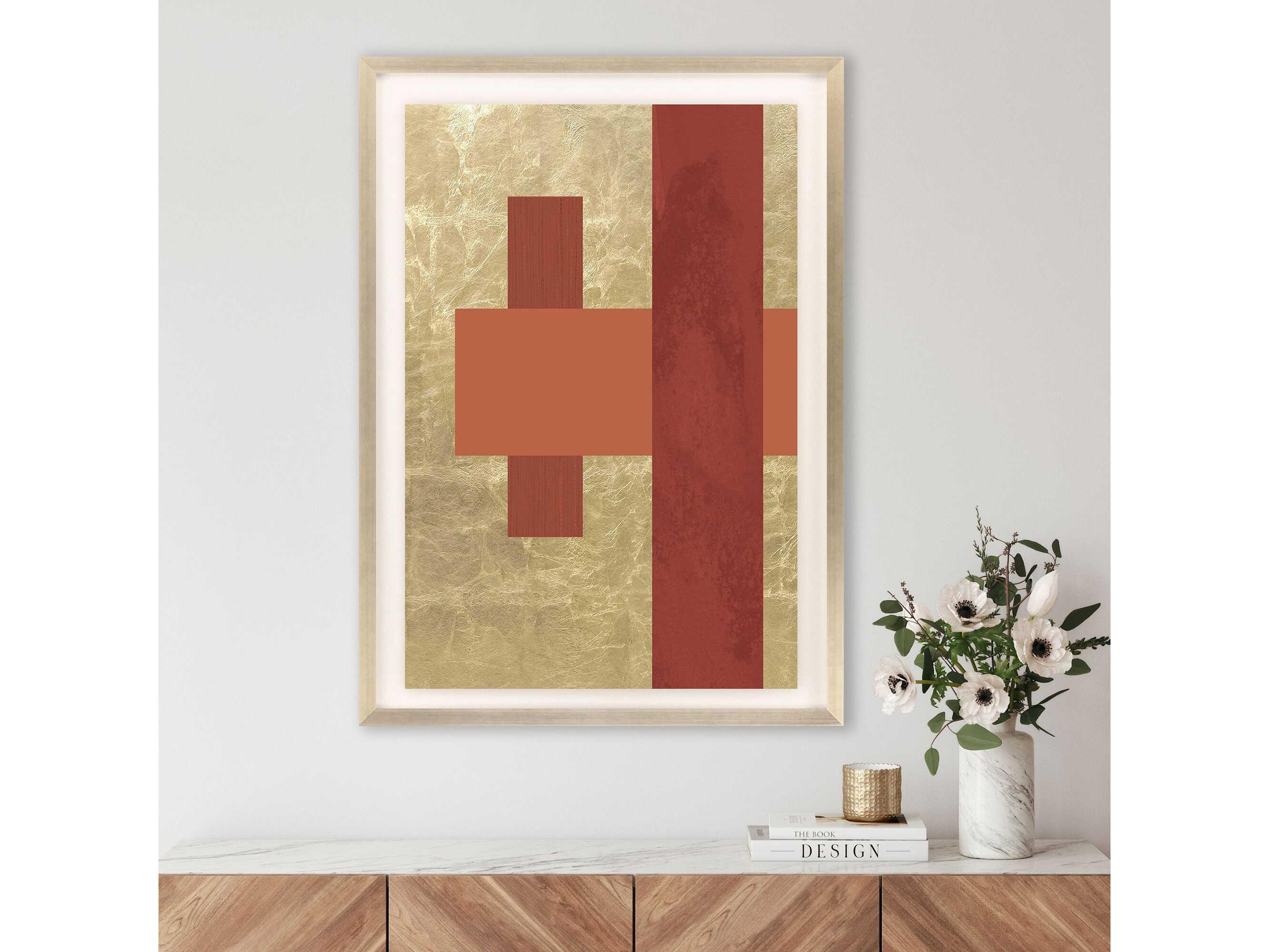 Paragon Geometrics Gold Colorblock-II Wall Art