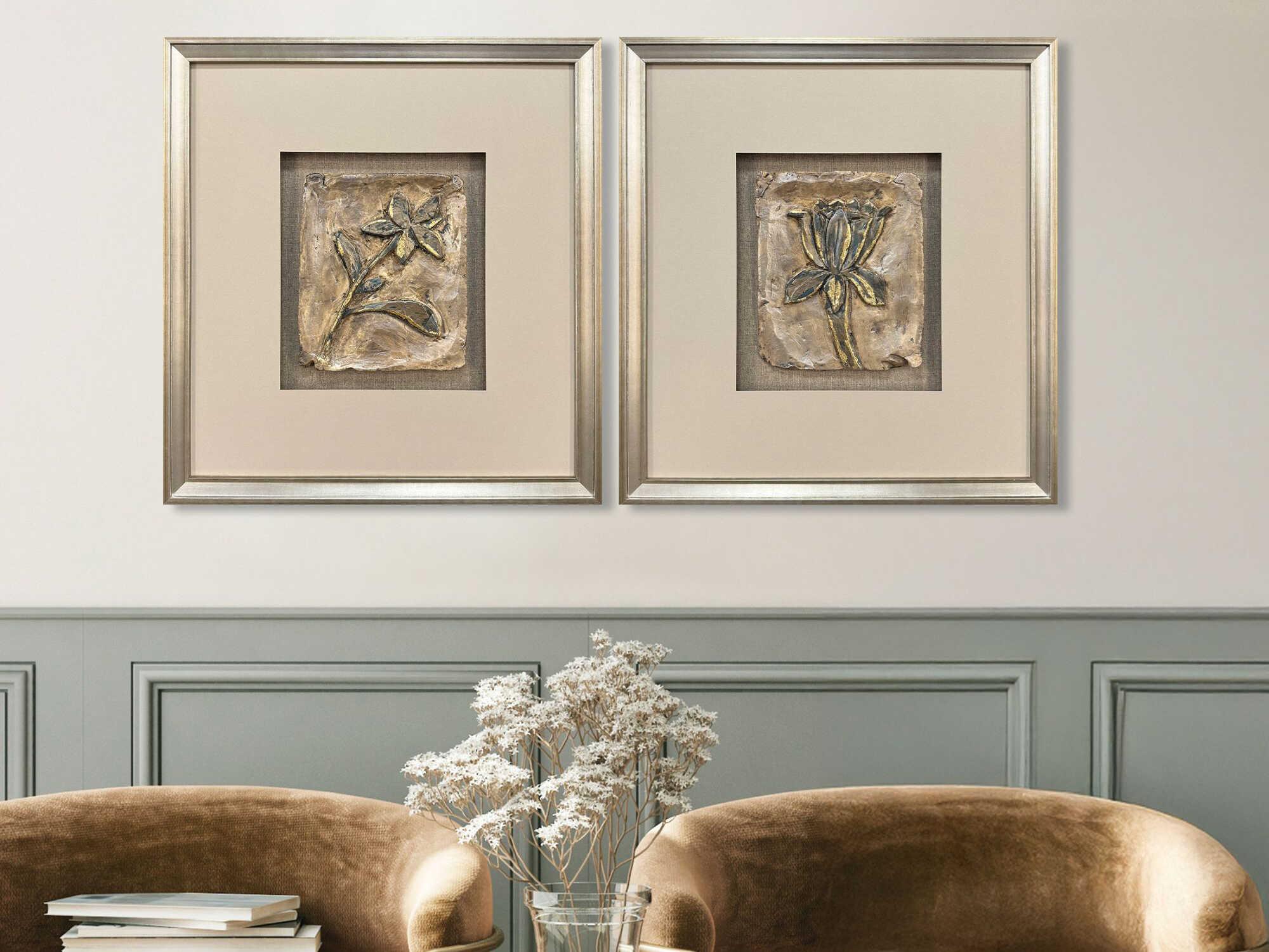 Paragon Florals Heirloom Blooms Shadow Box Set of 2