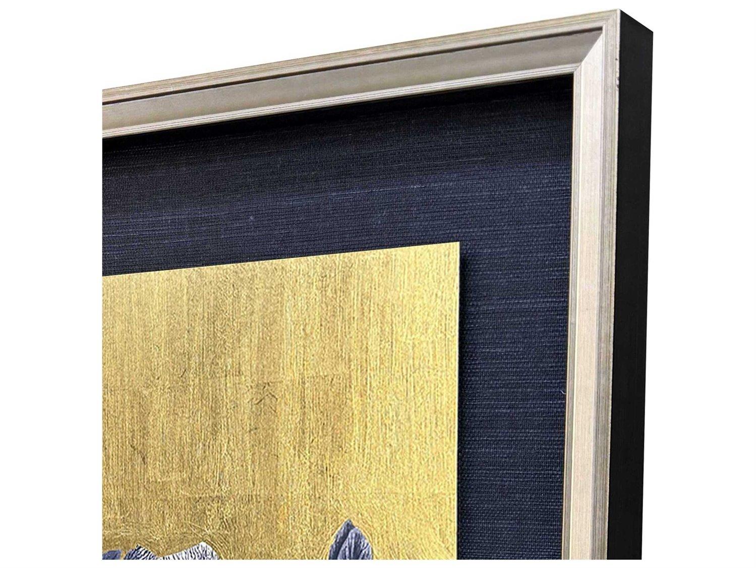 Paragon Florals Blue Iris-II Shadow Box Set of 2