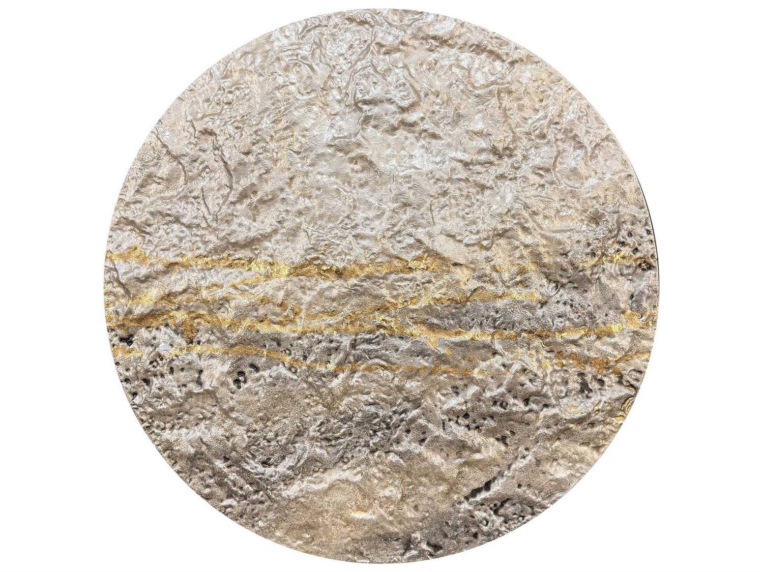Paragon Abstract Metallic Mercury-I Metal Wall Art