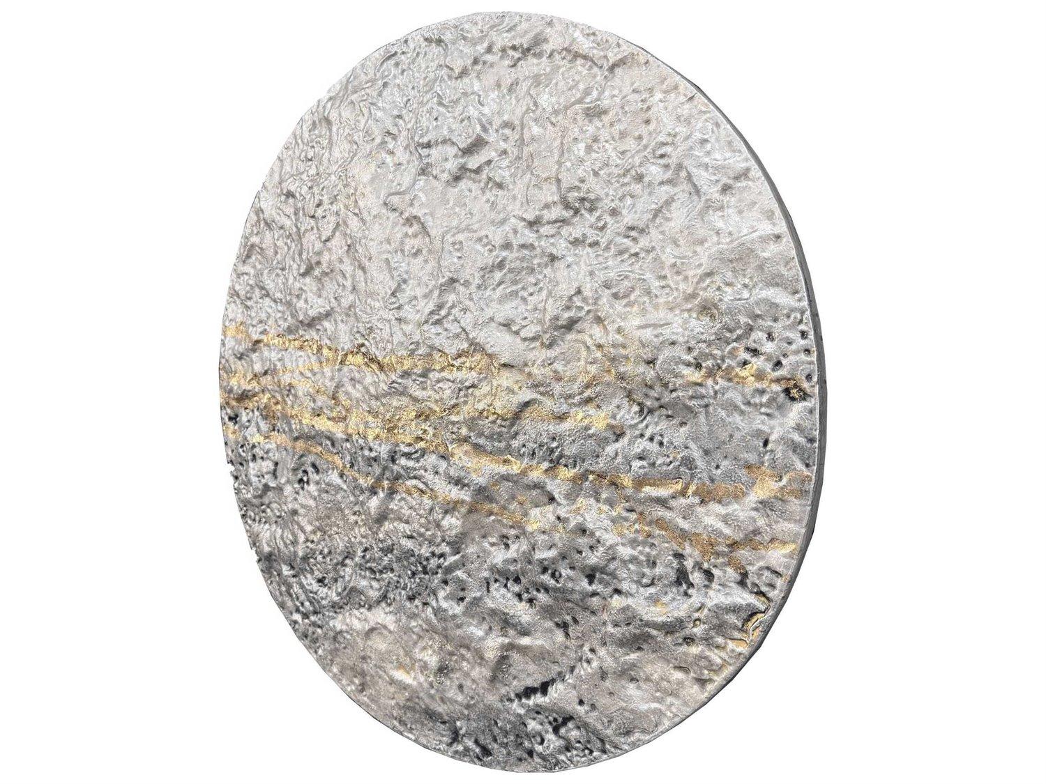 Paragon Abstract Metallic Mercury-I Metal Wall Art