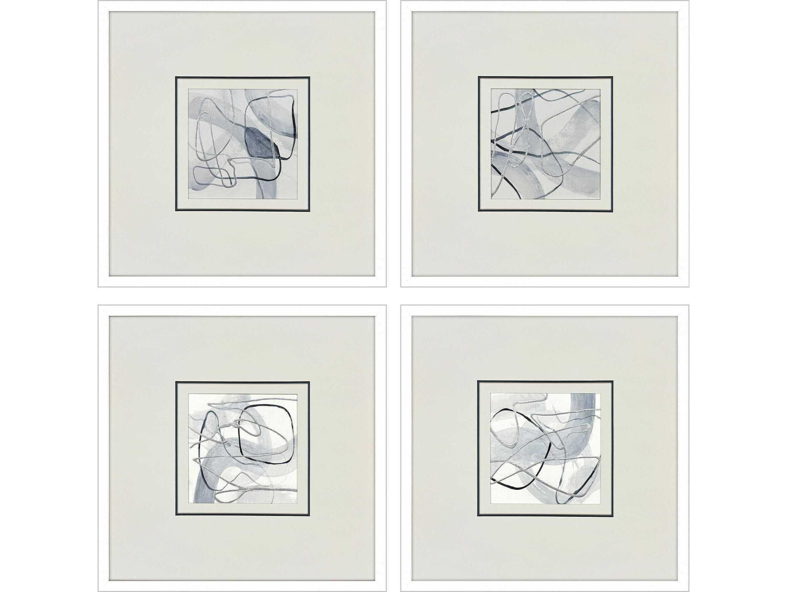 Paragon Abstract Pathways Wall Art Set of 4