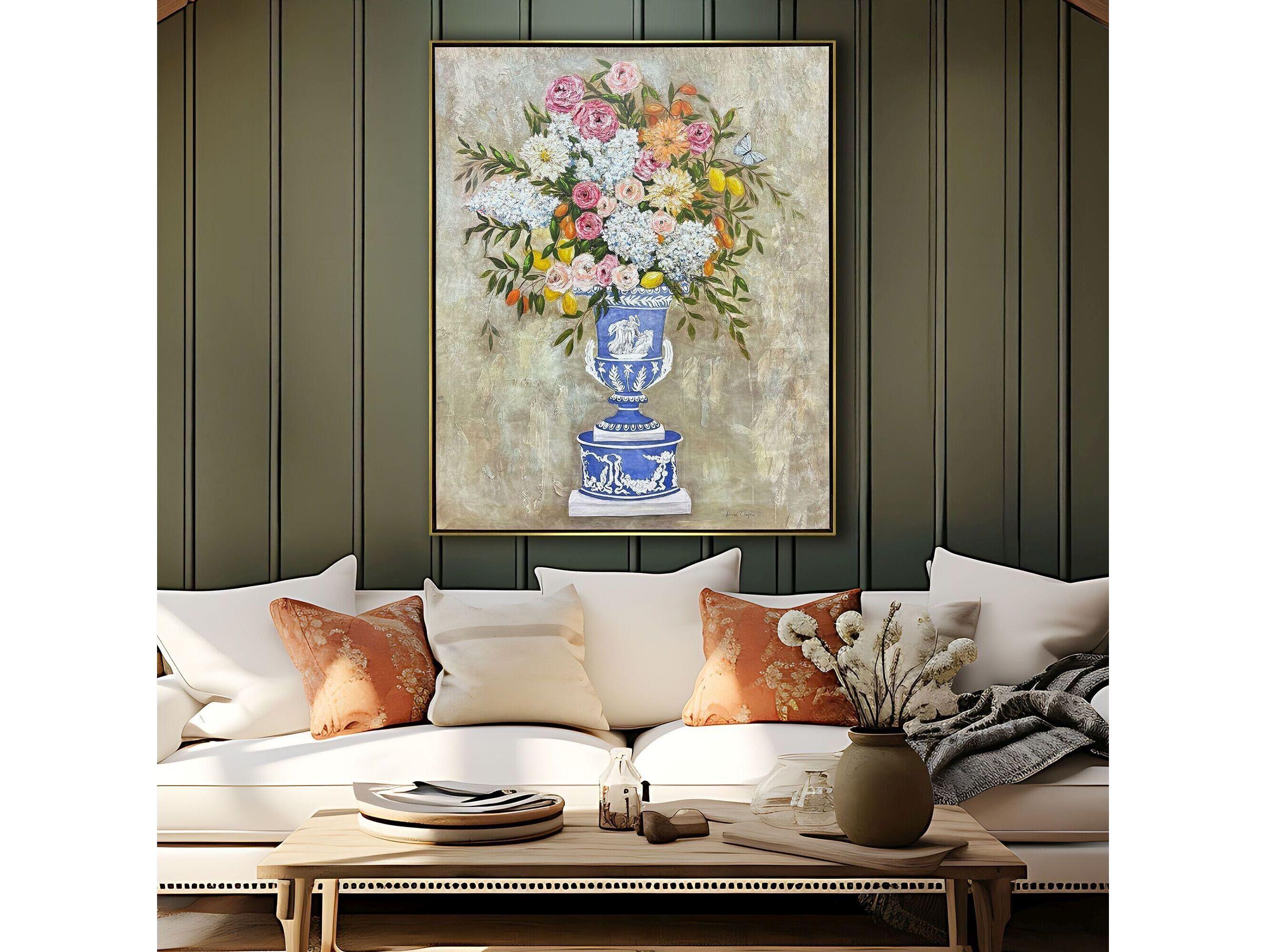 Paragon Arrangement in Blue Canvas Wall Art