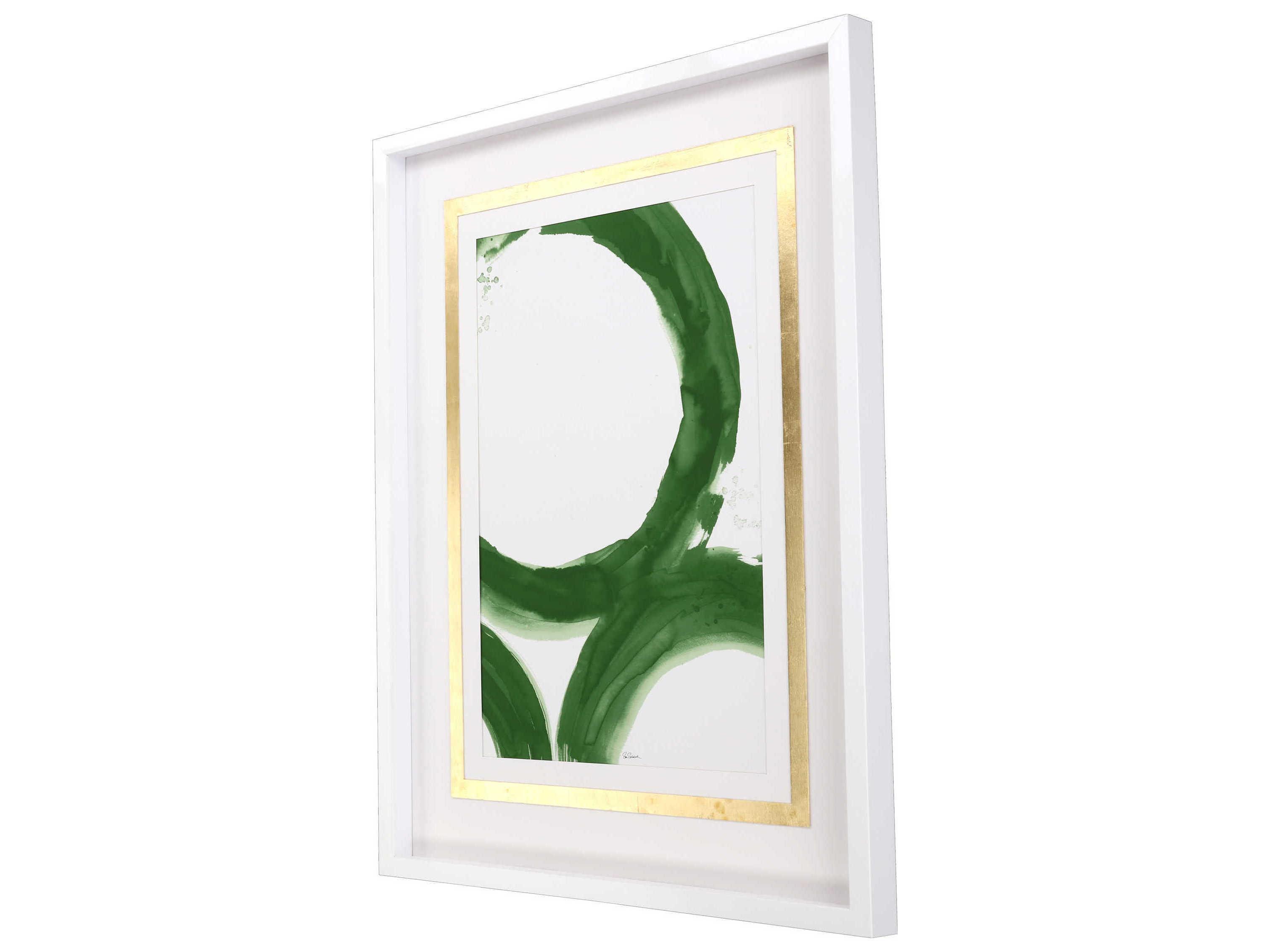 Paragon Abstract Green Rings of Water-I Wall Art