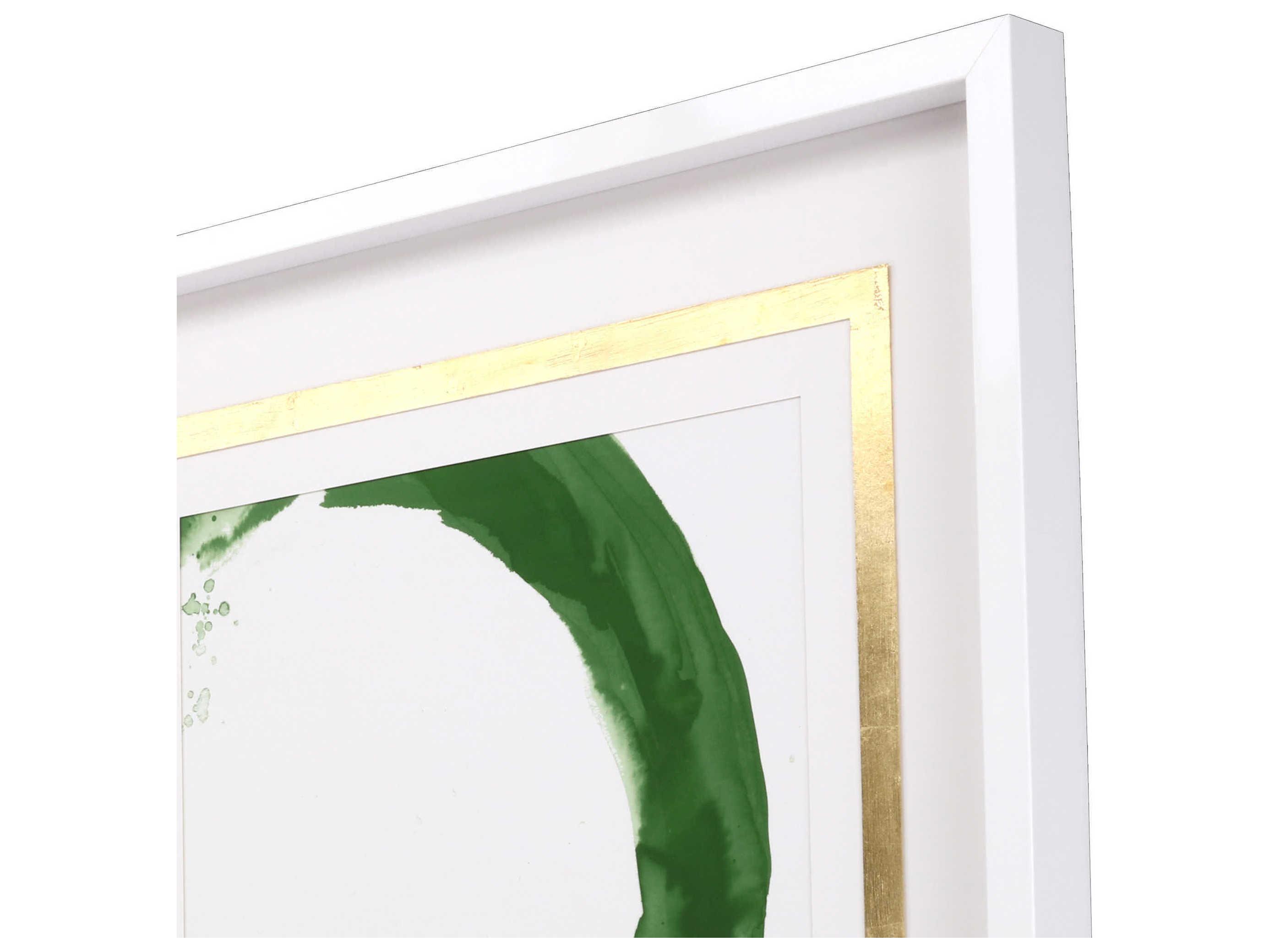 Paragon Abstract Green Rings of Water-I Wall Art