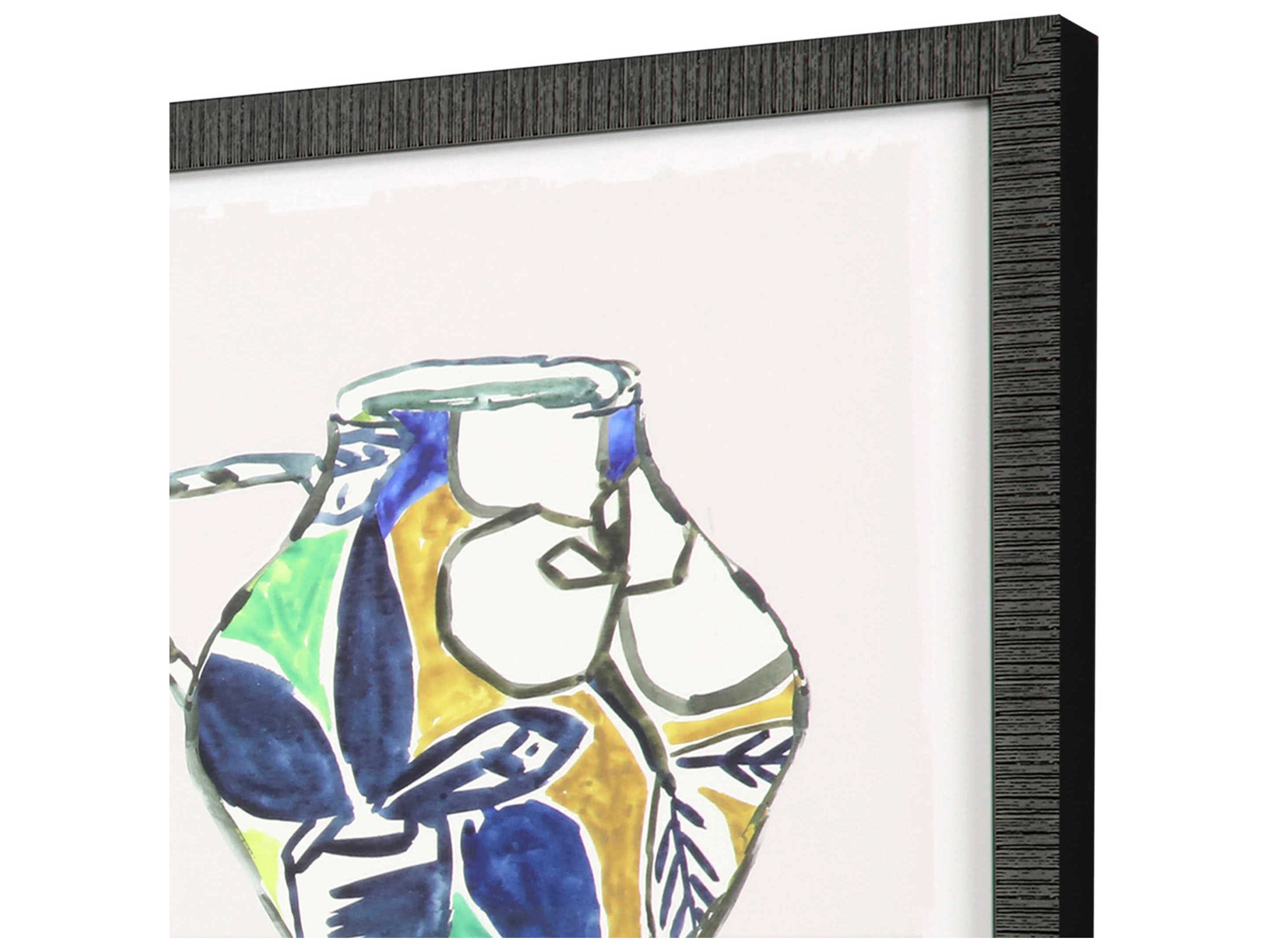Paragon Architectural Beige Picasso Vase Shadow boxes Set of 3