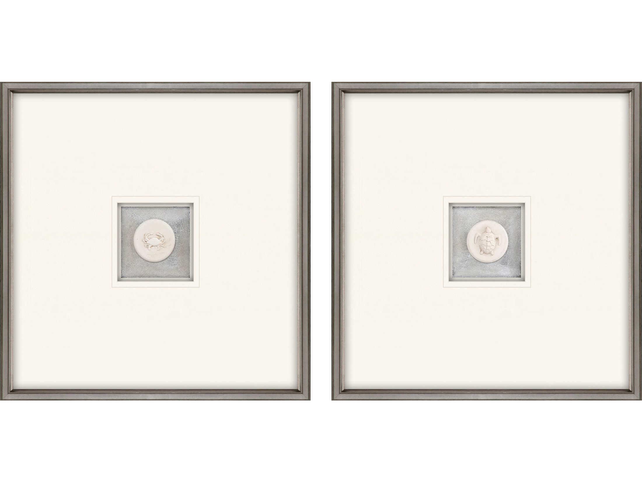 Paragon Animals Blue Coastal Intaglio-II Wall Art Set of 2