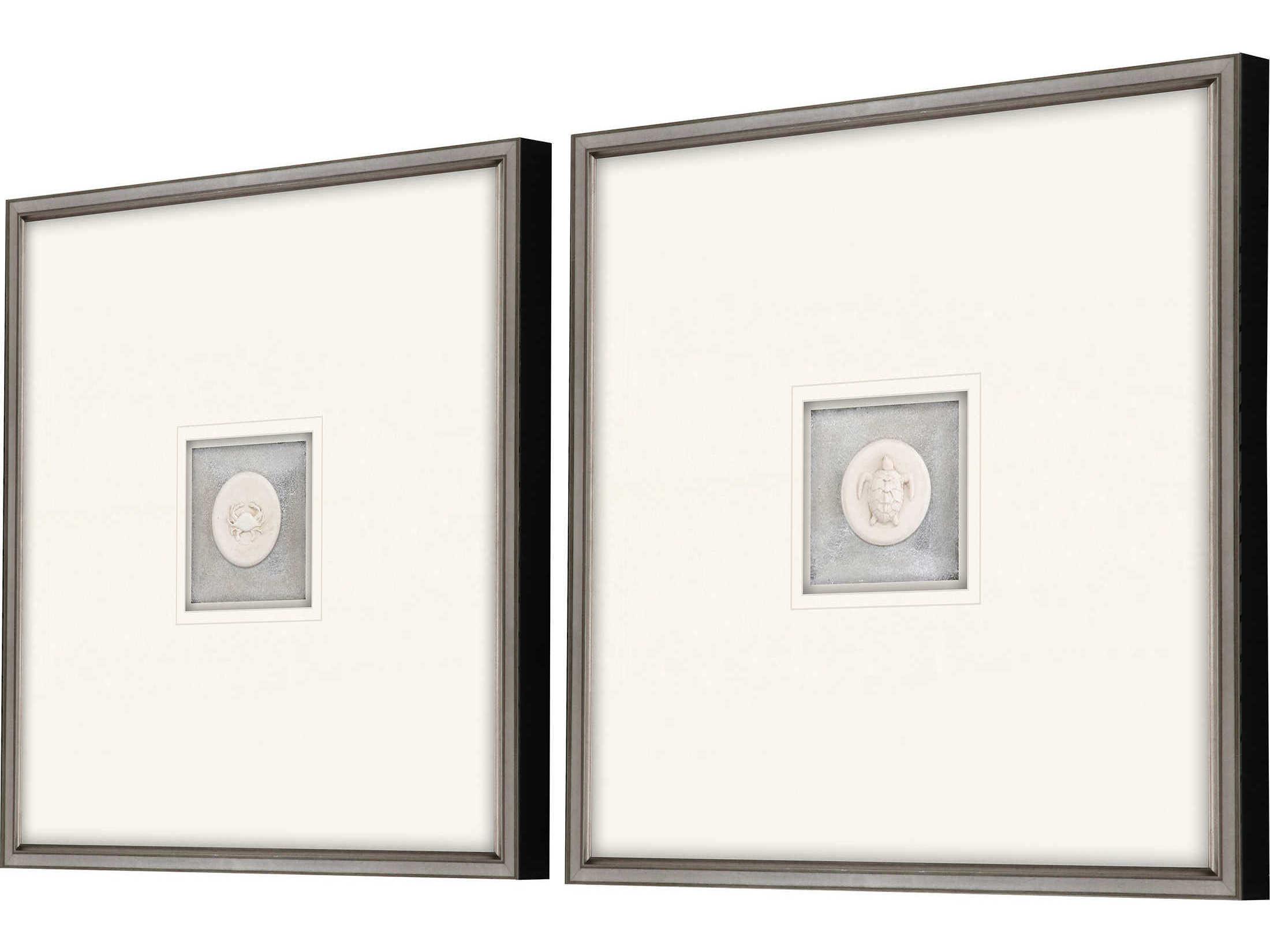 Paragon Animals Blue Coastal Intaglio-II Wall Art Set of 2