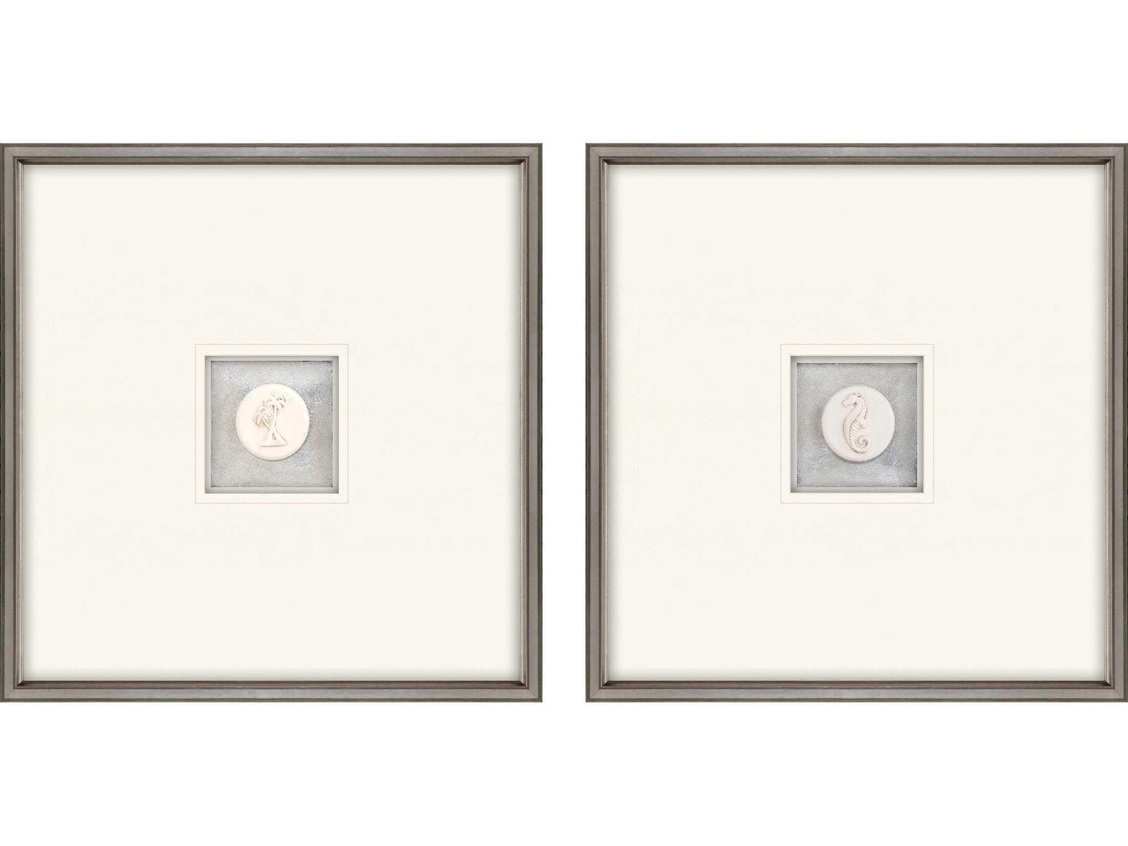 Paragon Animals Blue Coastal Intaglio-III Wall Art Set of 2