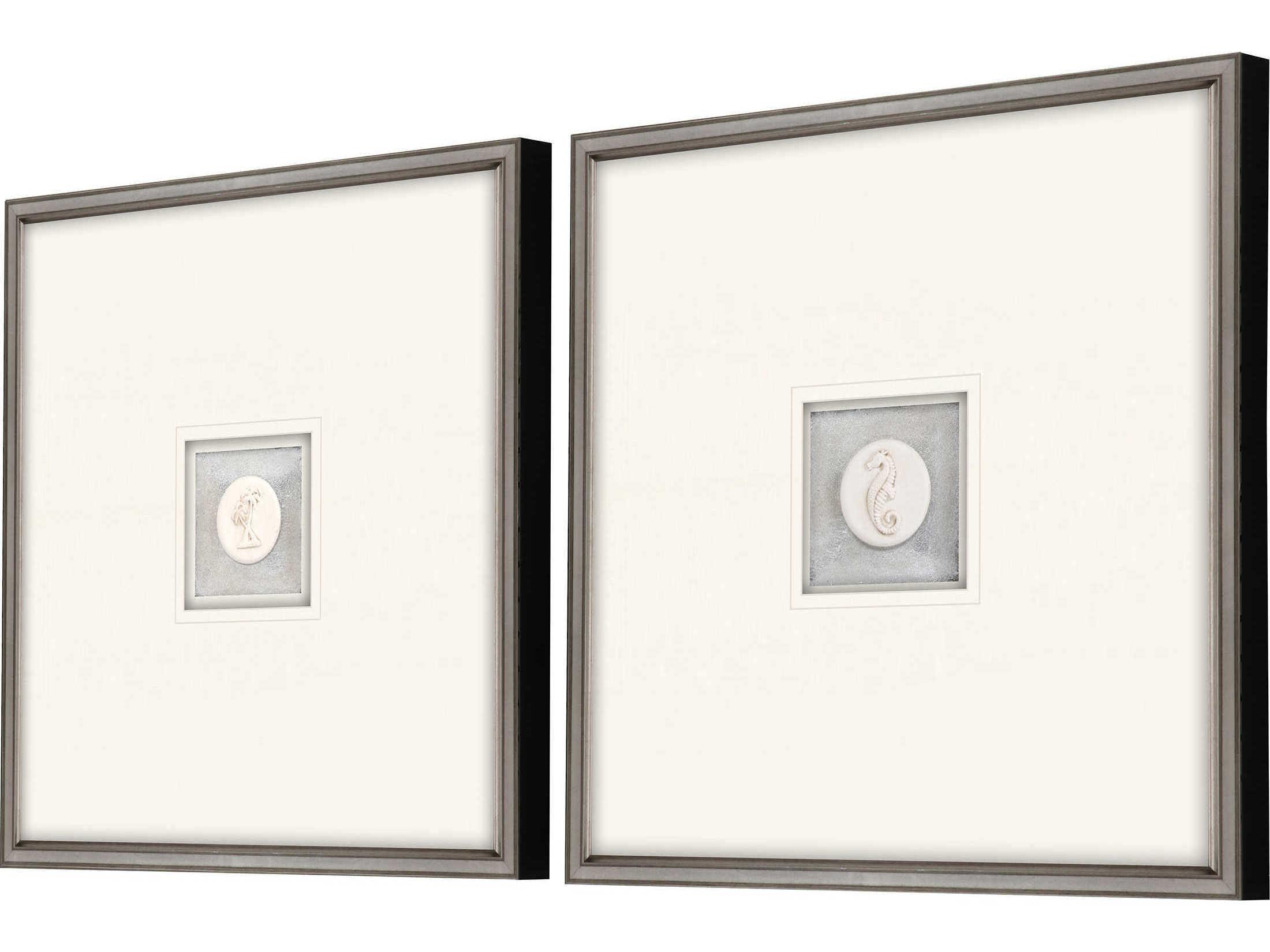 Paragon Animals Blue Coastal Intaglio-III Wall Art Set of 2