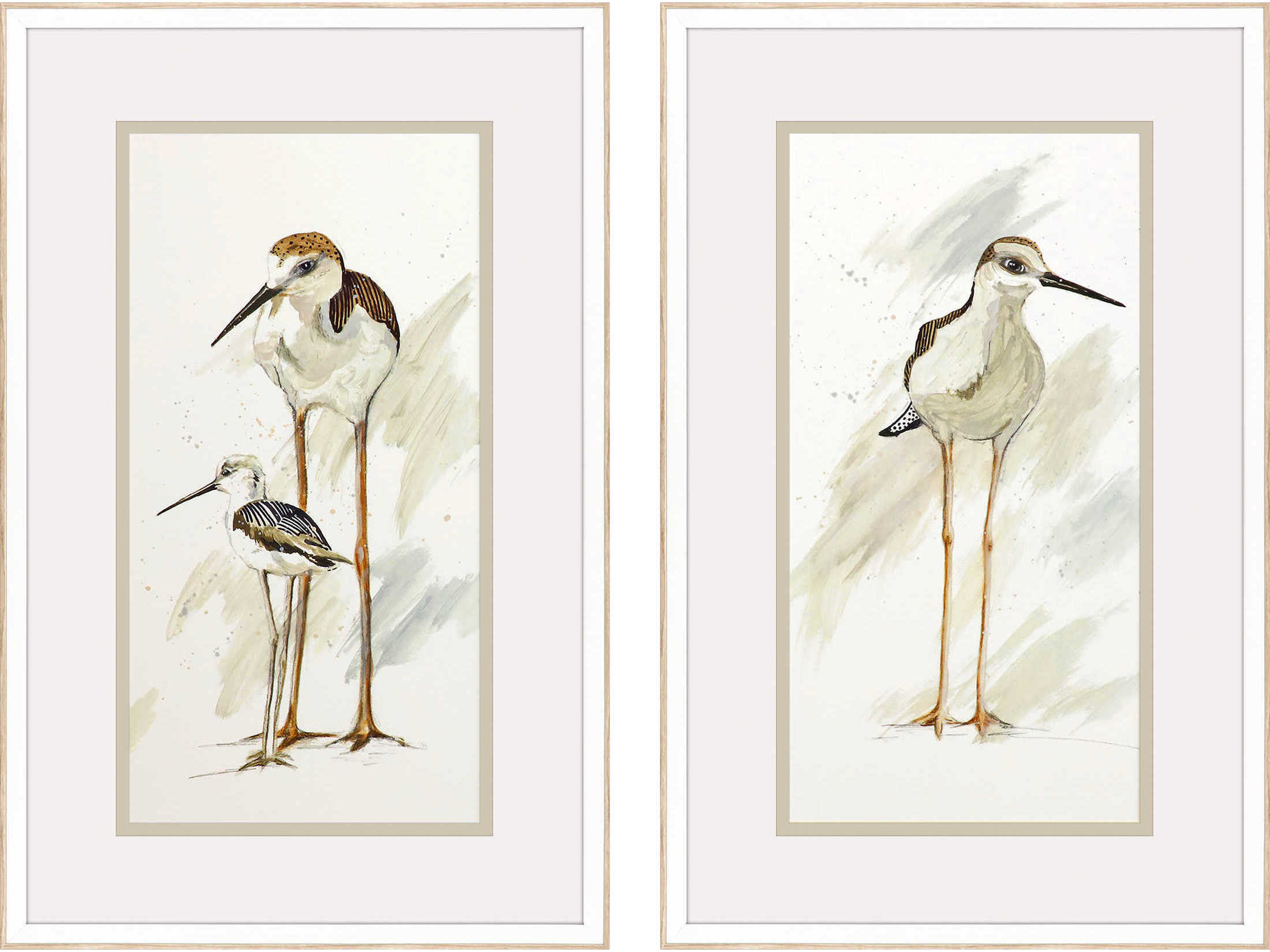 Paragon Animals Blue Stilt Birds Wall Art Set of 2