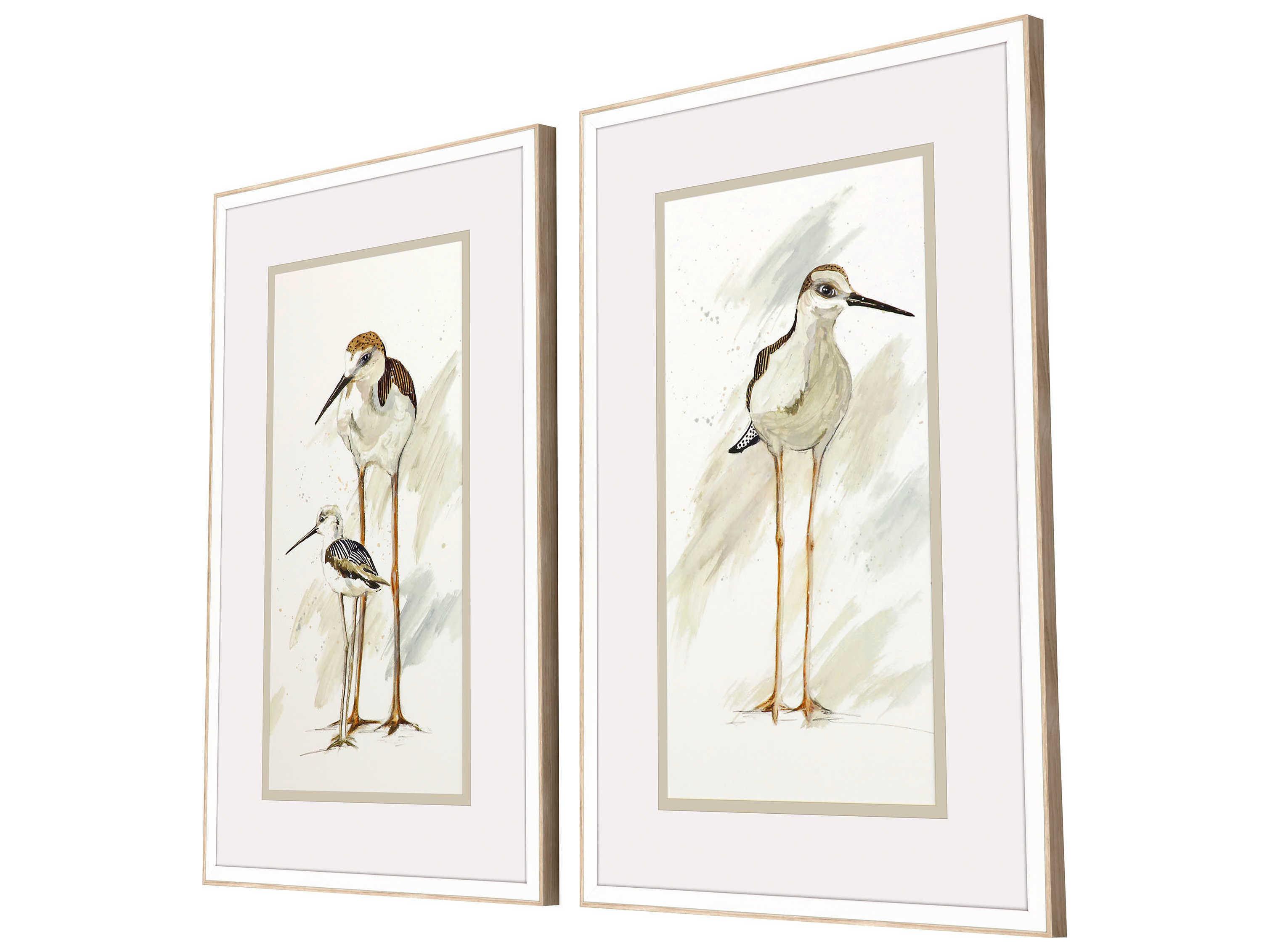 Paragon Animals Blue Stilt Birds Wall Art Set of 2